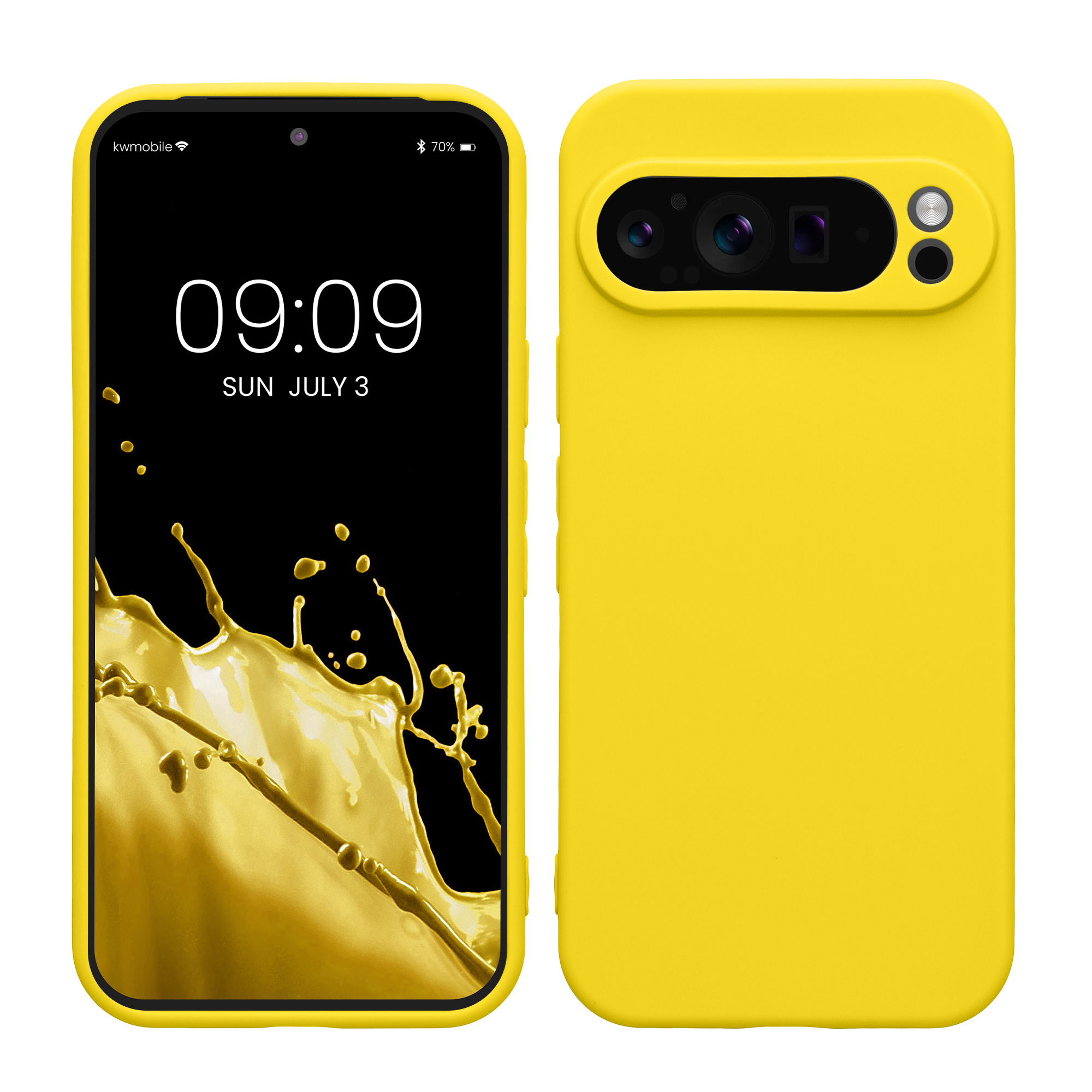 TPU Hülle mit Kameraschutz für Google Pixel 9 Pro in Strahlend Gelb