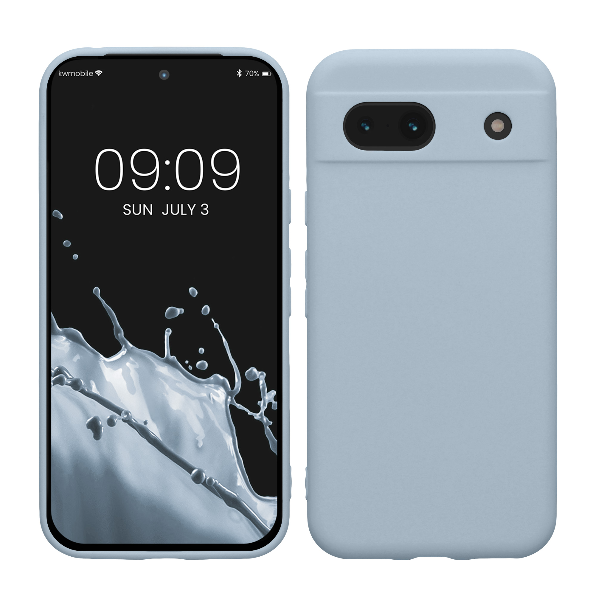 TPU Hülle mit Kameraschutz für Google Pixel 8a in Hellblau matt