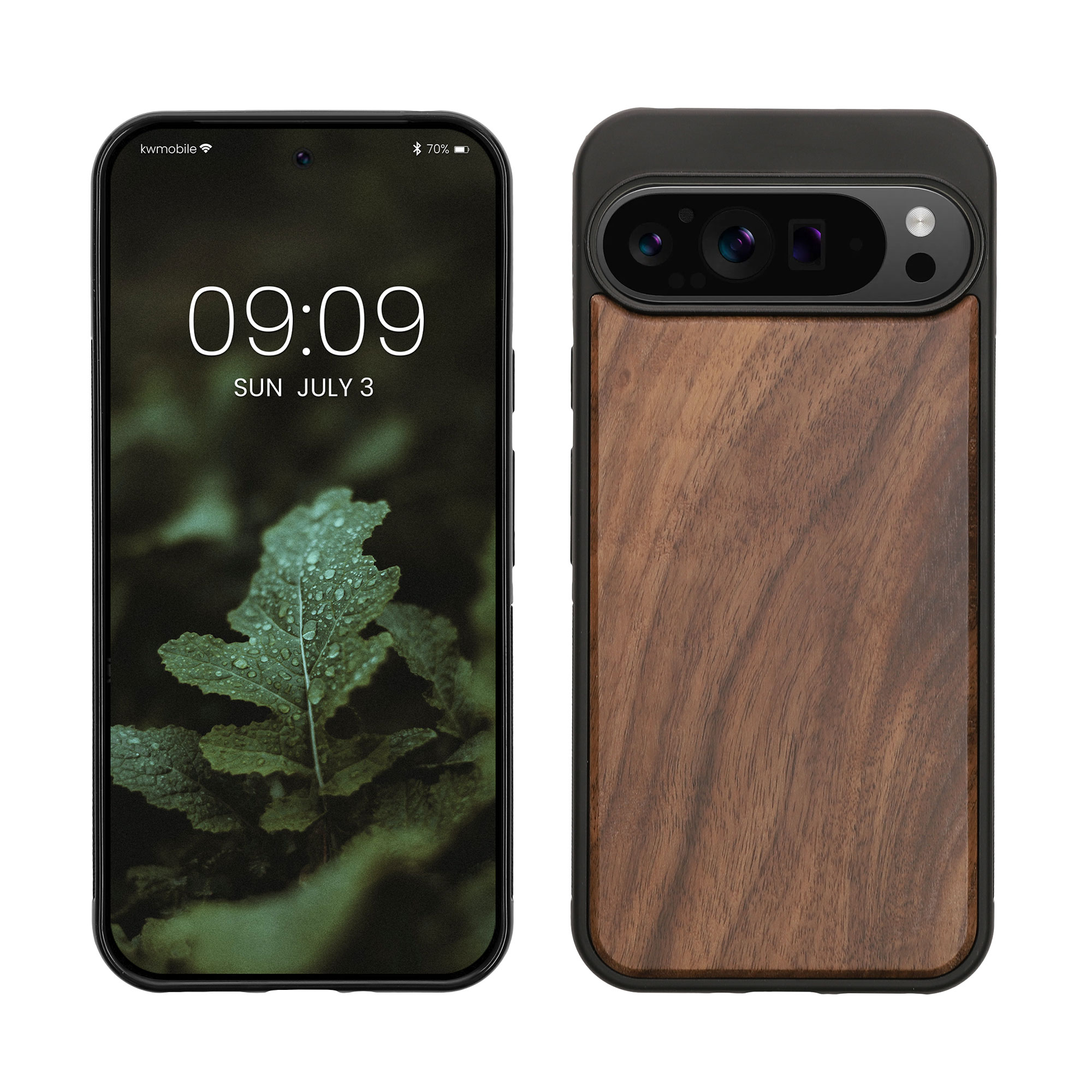 Holzhülle mit TPU Bumper für Google Pixel 9 Pro XL Walnussholz
