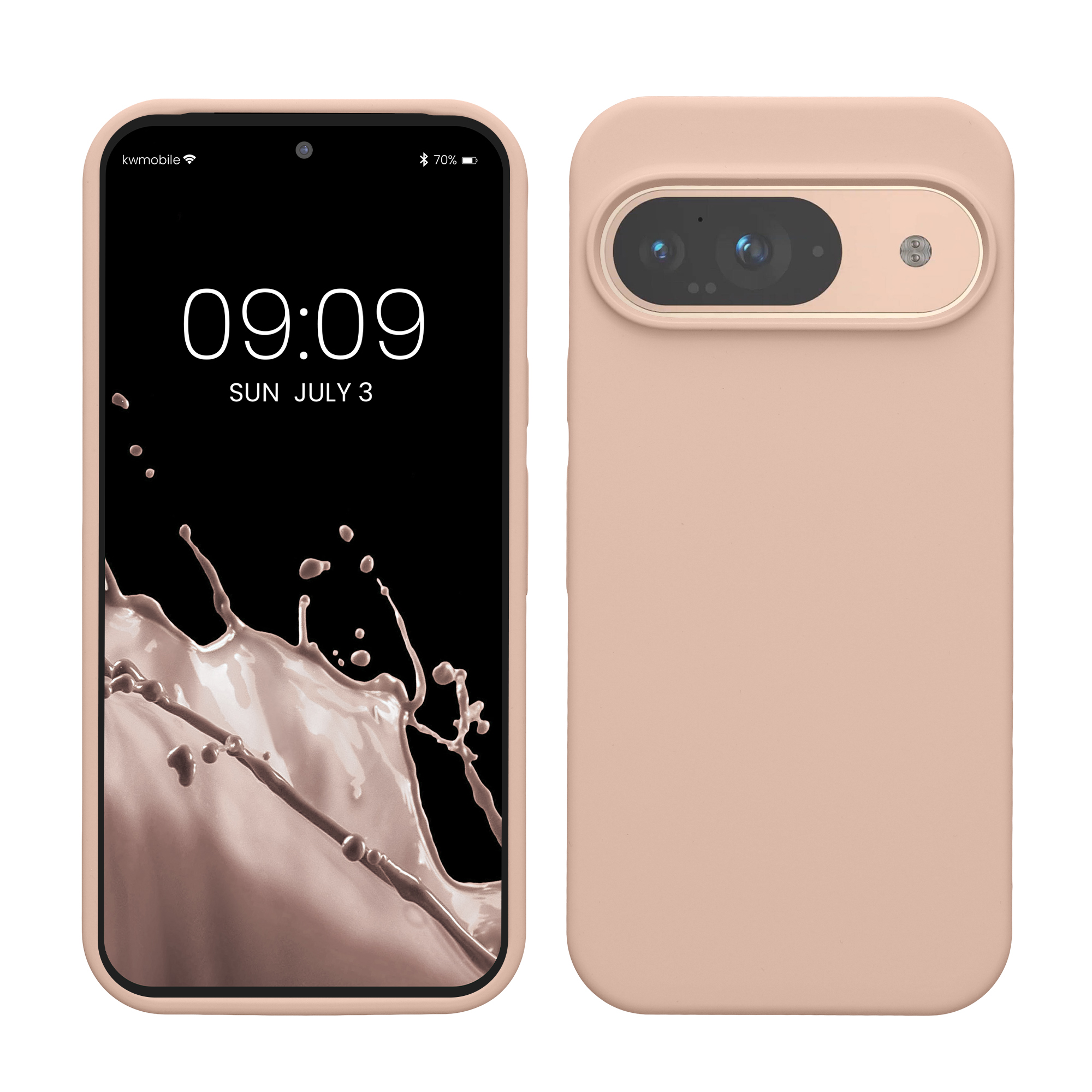 Gummierte Silikon Hülle für Google Pixel 9 / Pixel 9 Pro in Coconut Swirl