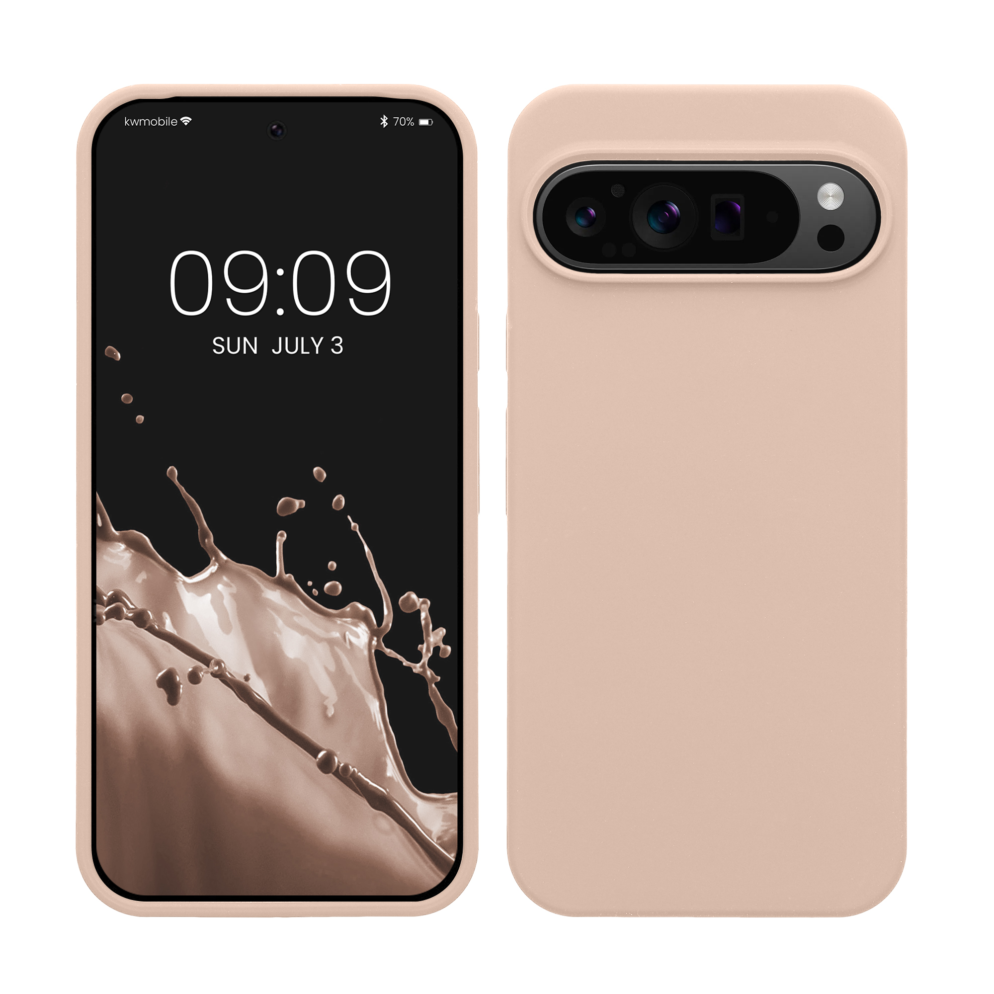 Gummierte Silikon Hülle für Google Pixel 9 Pro XL in Coconut Swirl
