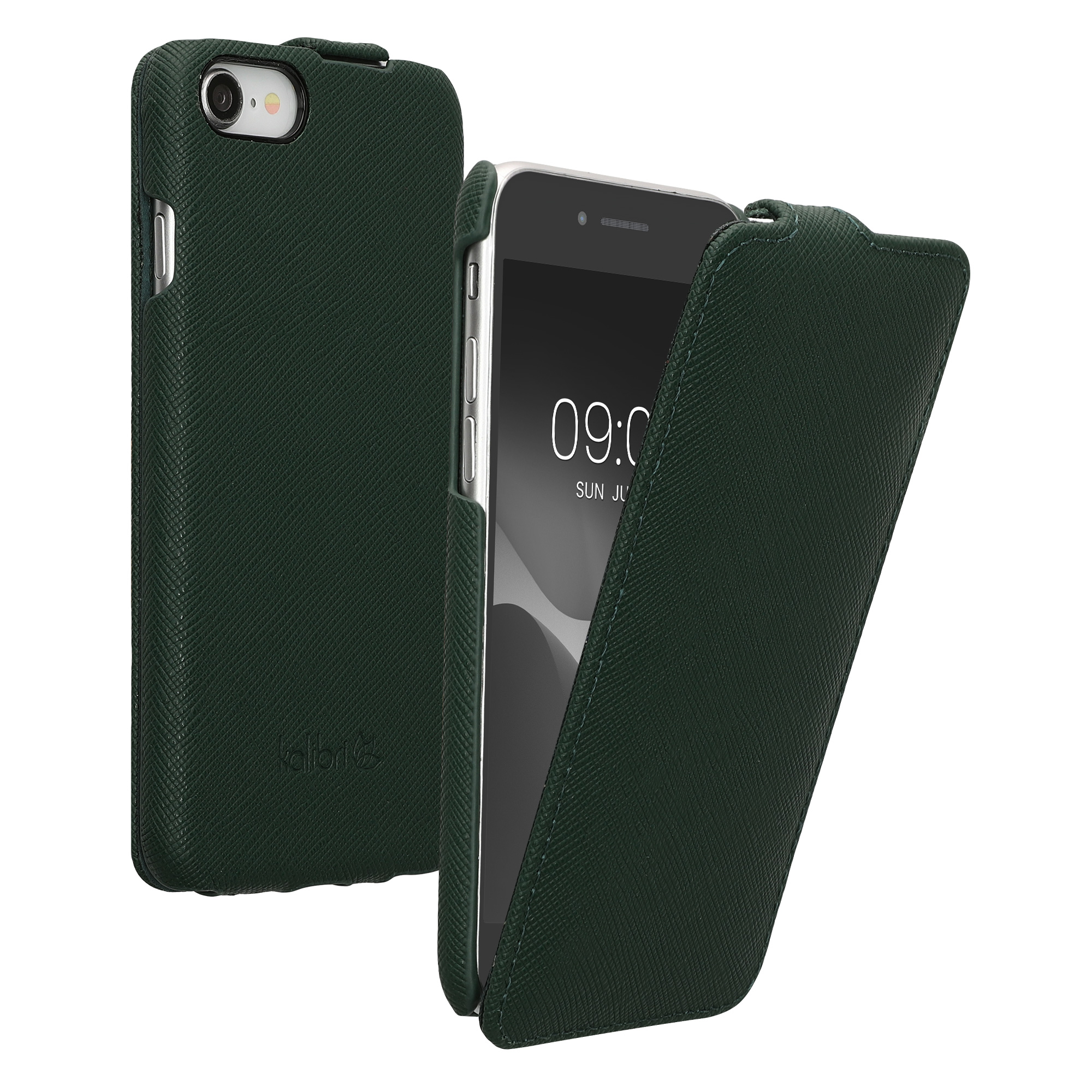 Flip Leder Hülle kompatibel mit Apple iPhone SE (2022) / iPhone SE (2020) / iPhone 8 / iPhone 7