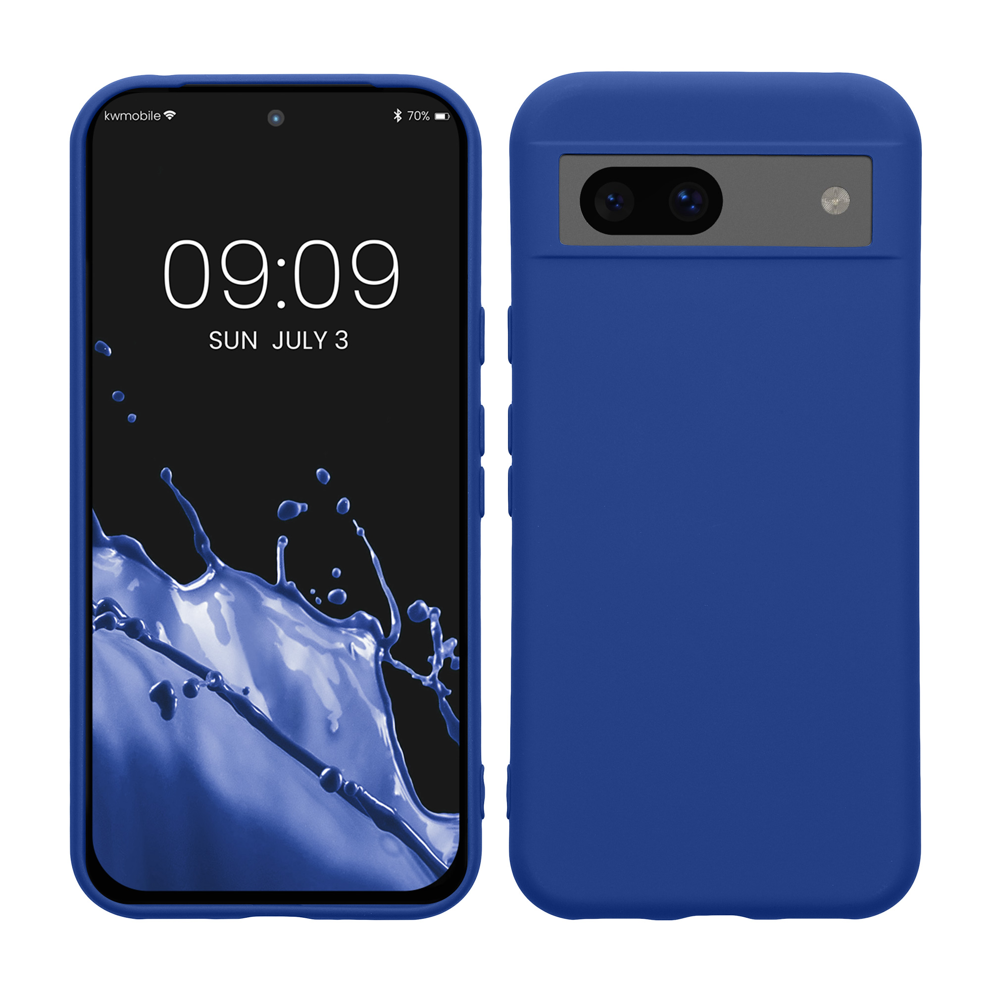 Slim Gummierte Silikon Hülle für Google Pixel 8a in Baltik Blau