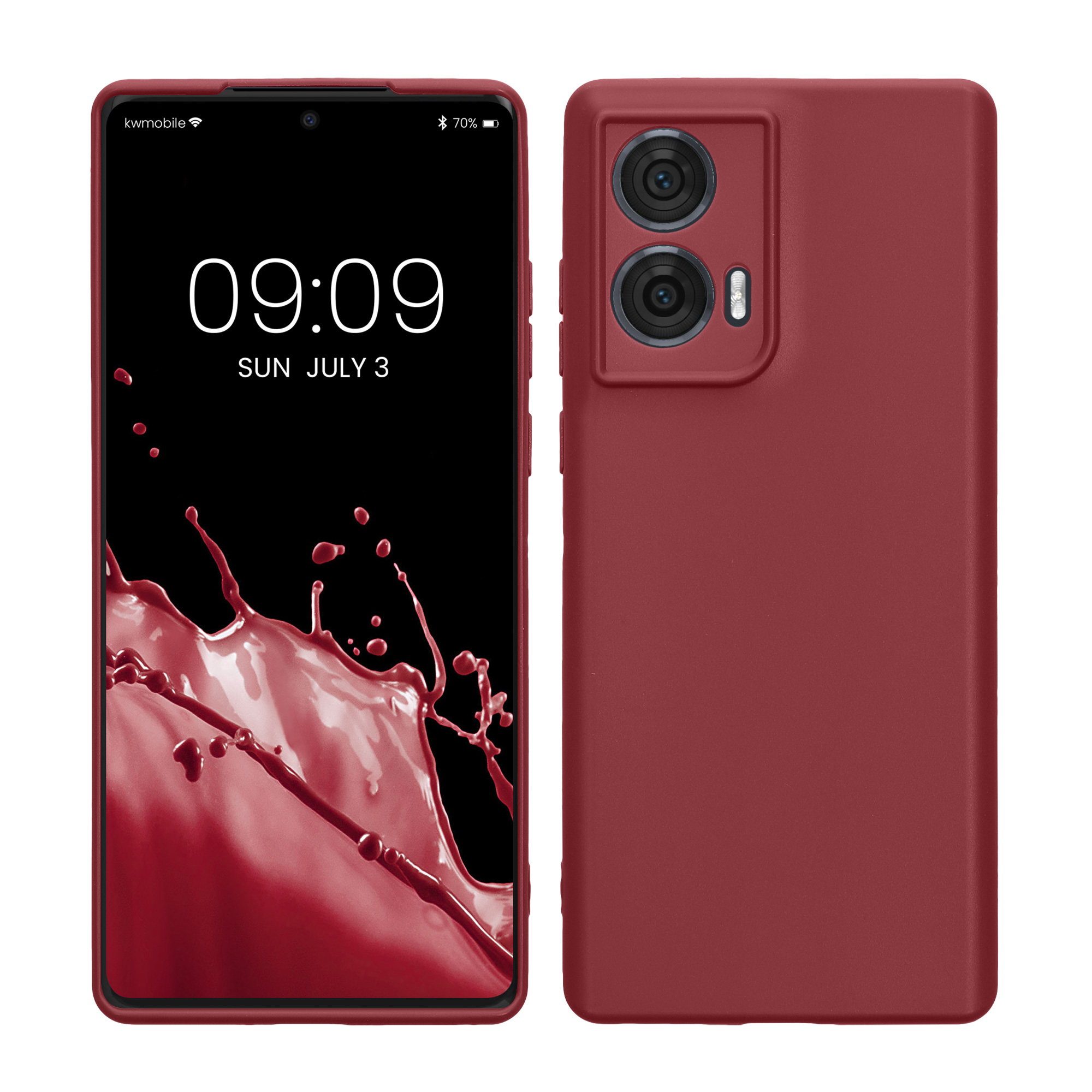 TPU Hülle mit Kameraschutz für Motorola Edge 50 Fusion in Bordeaux Violett