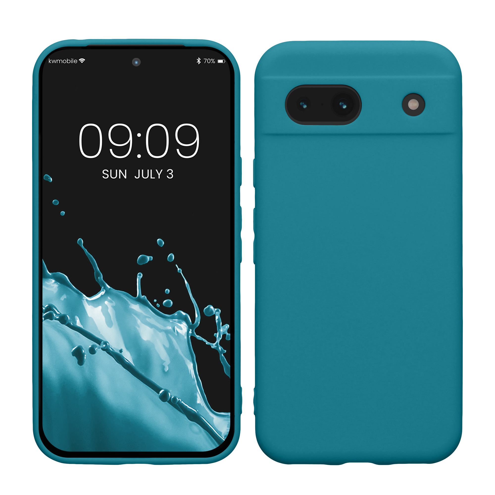 TPU Hülle mit Kameraschutz für Google Pixel 8a in Petrol matt