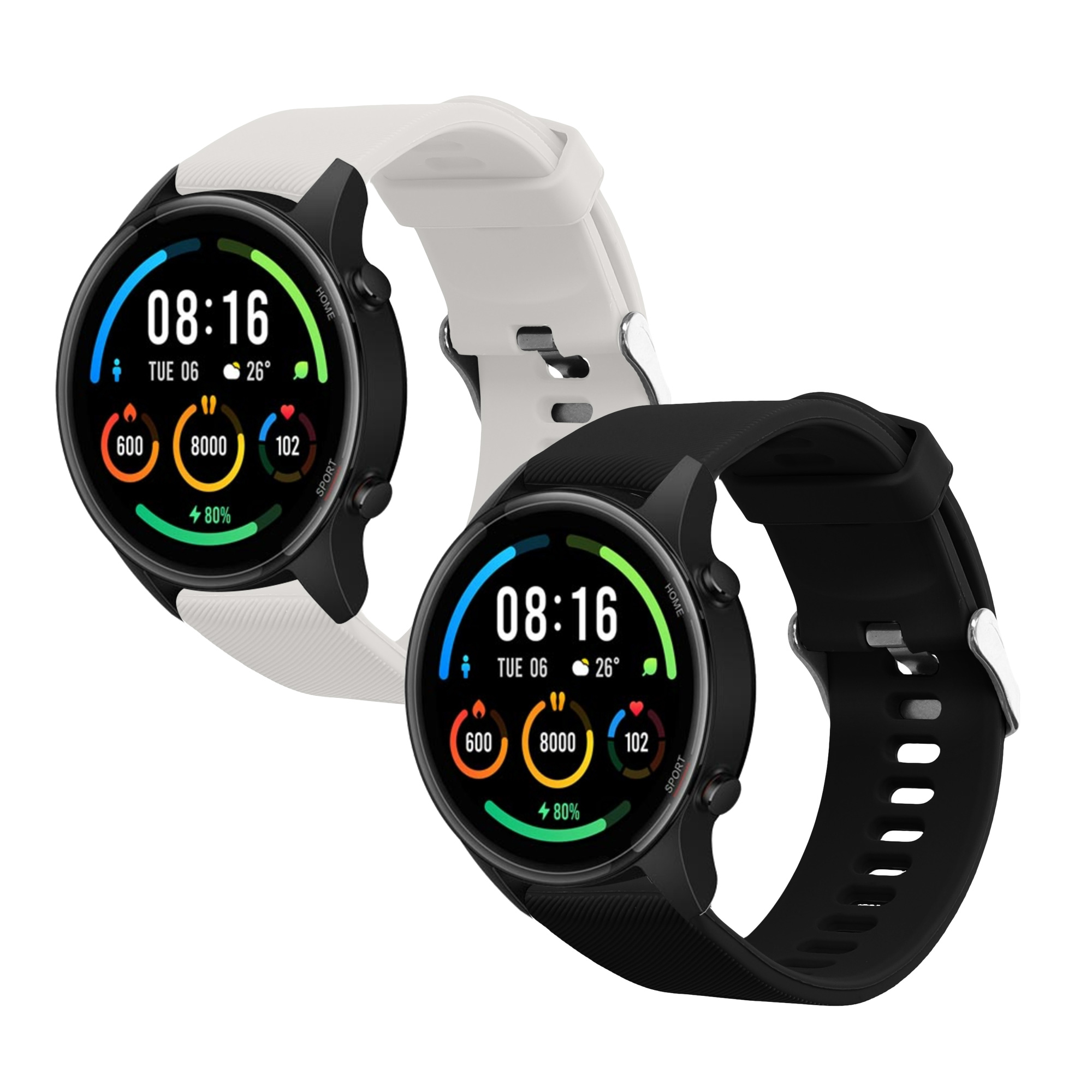 2x Armband kompatibel mit Xiaomi Mi Watch / Mi Watch Color Sport