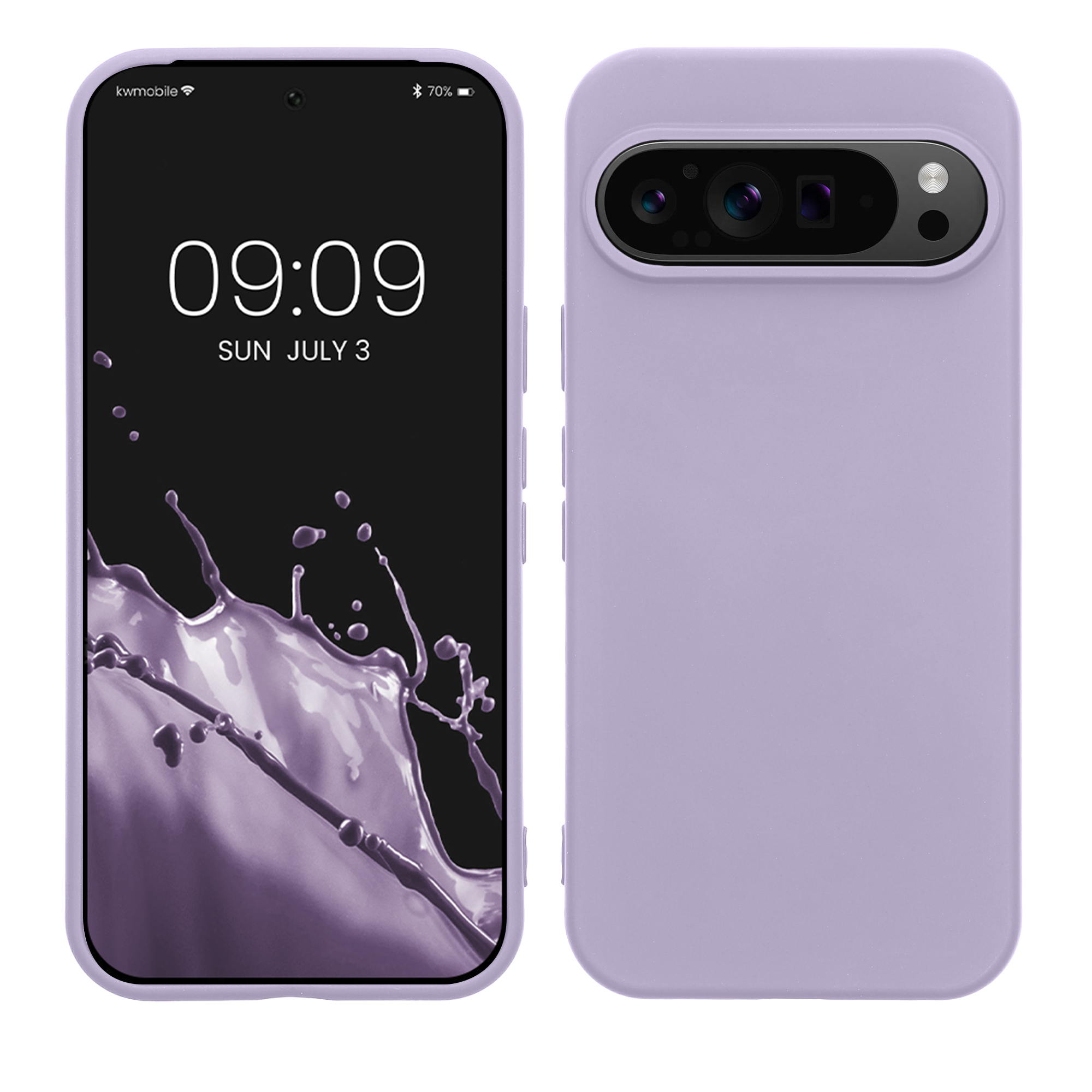 Slim Gummierte Silikon Hülle für Google Pixel 9 / Pixel 9 Pro in Lavendel