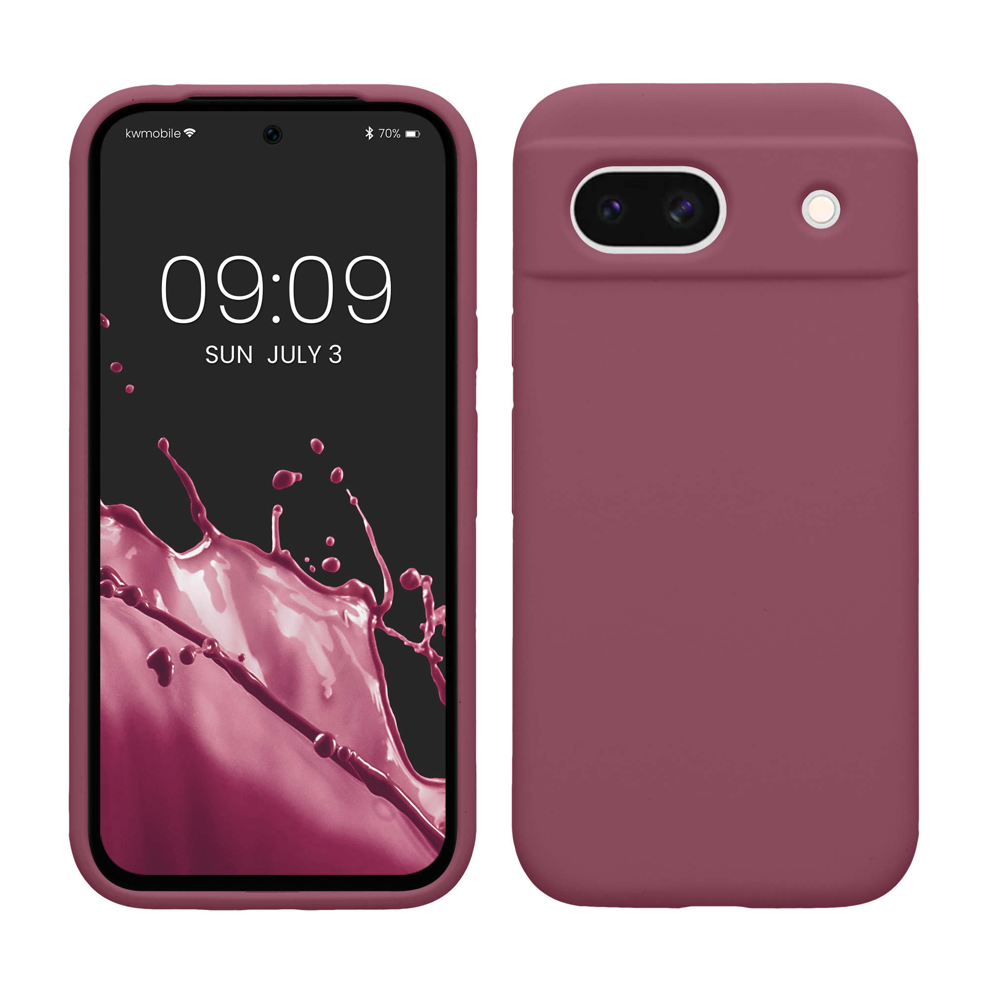 Gummierte Silikon Hülle für Google Pixel 8a in Orchidee Violett