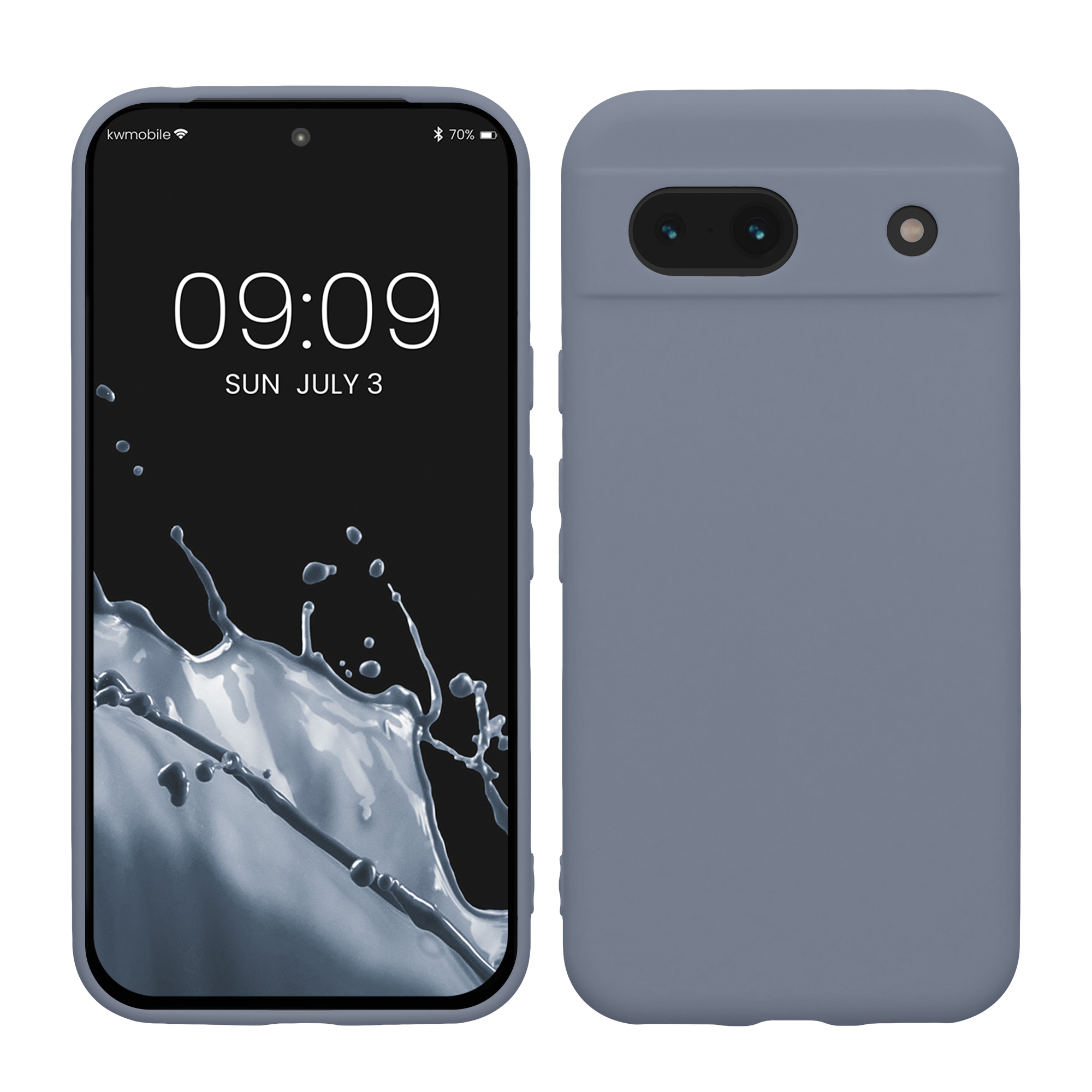TPU Hülle mit Kameraschutz für Google Pixel 8a in Blaugrau