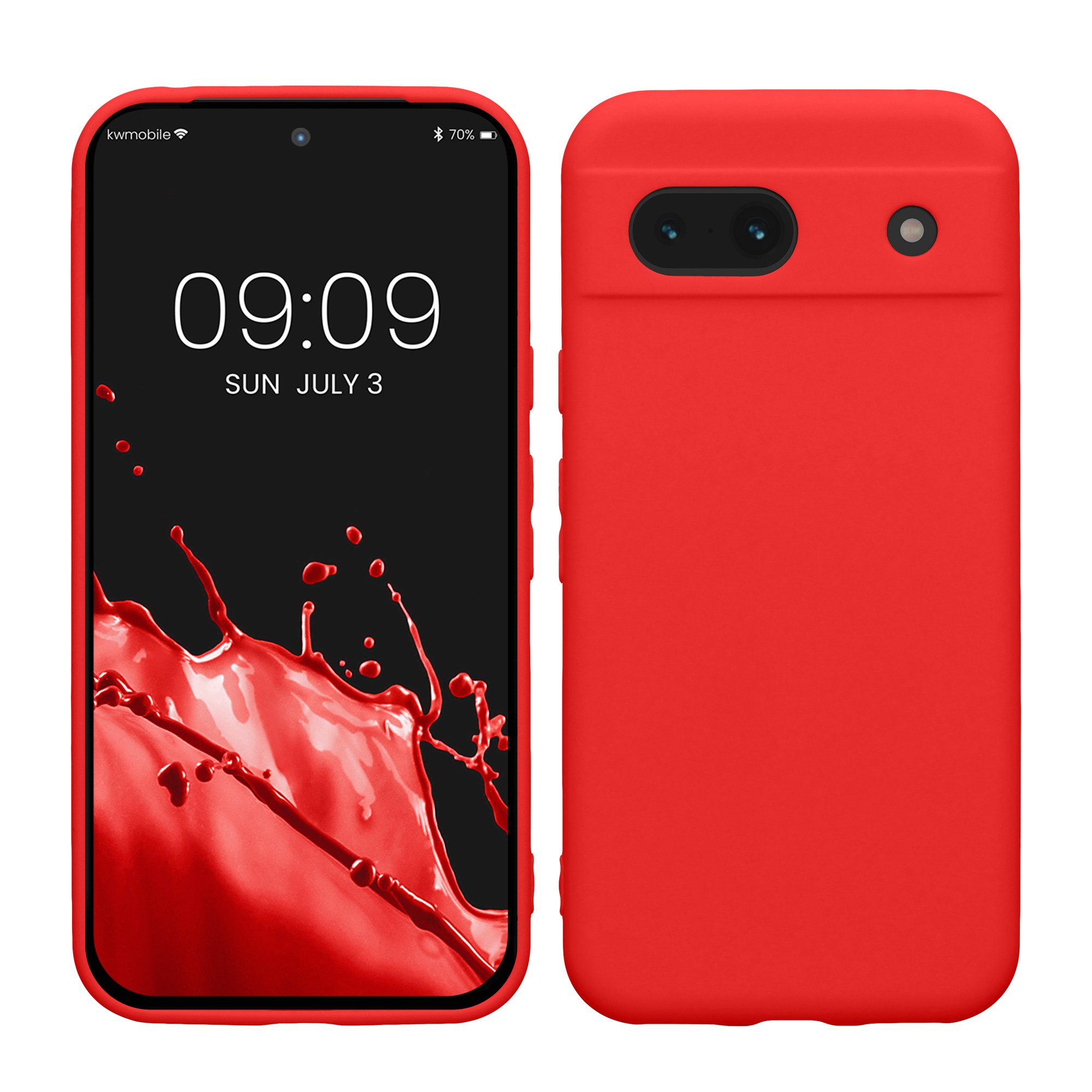 TPU Hülle mit Kameraschutz für Google Pixel 8a in Klassisch Rot