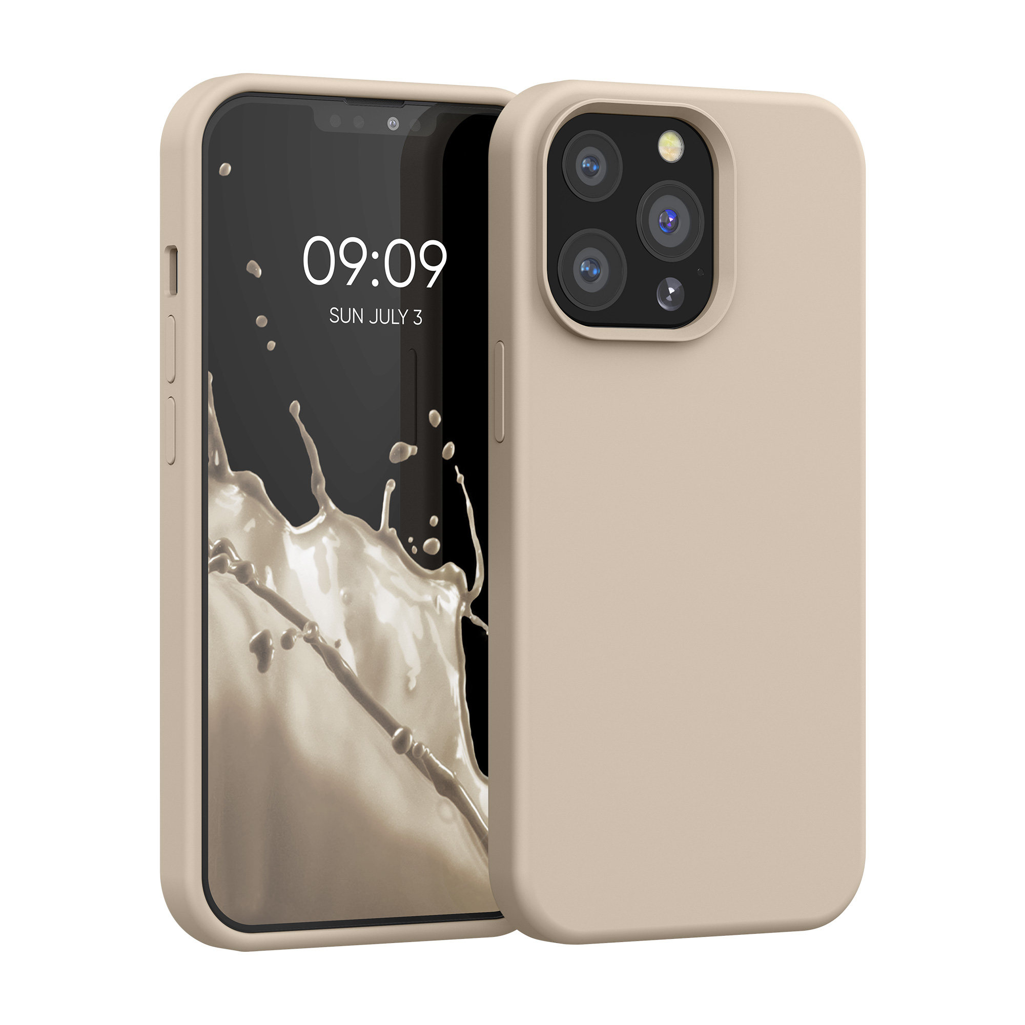 Cross selling Gummierte Silikon Hülle für Apple iPhone 13 Pro in Creme