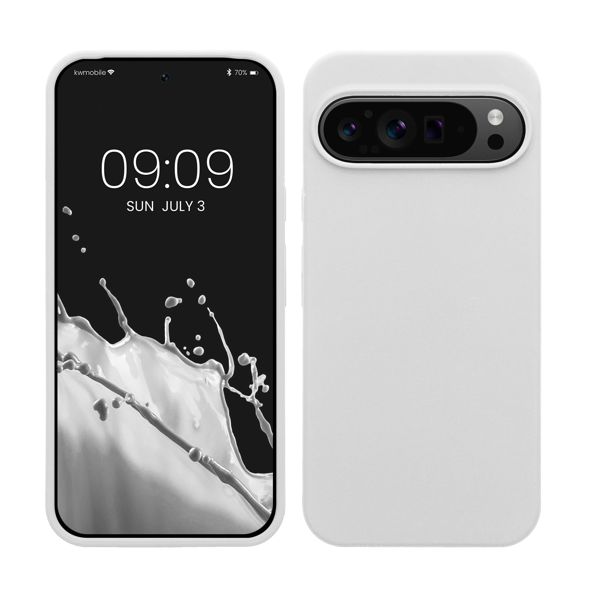 Gummierte Silikon Hülle für Google Pixel 9 Pro XL in Weiß matt
