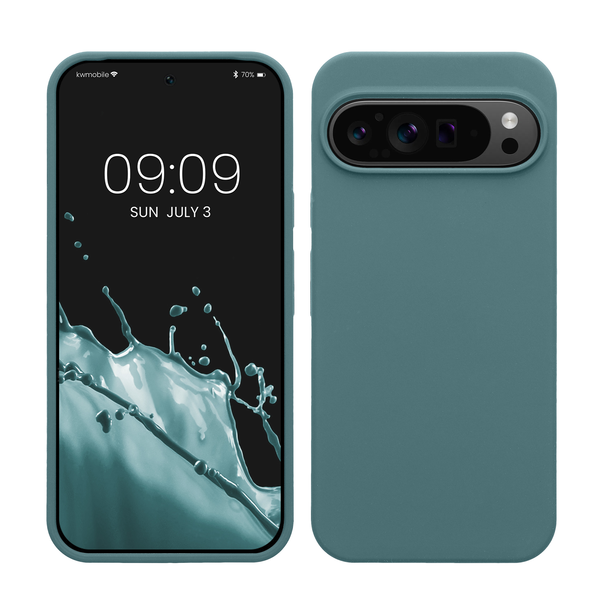 Gummierte Silikon Hülle für Google Pixel 9 Pro XL in Arctic Night
