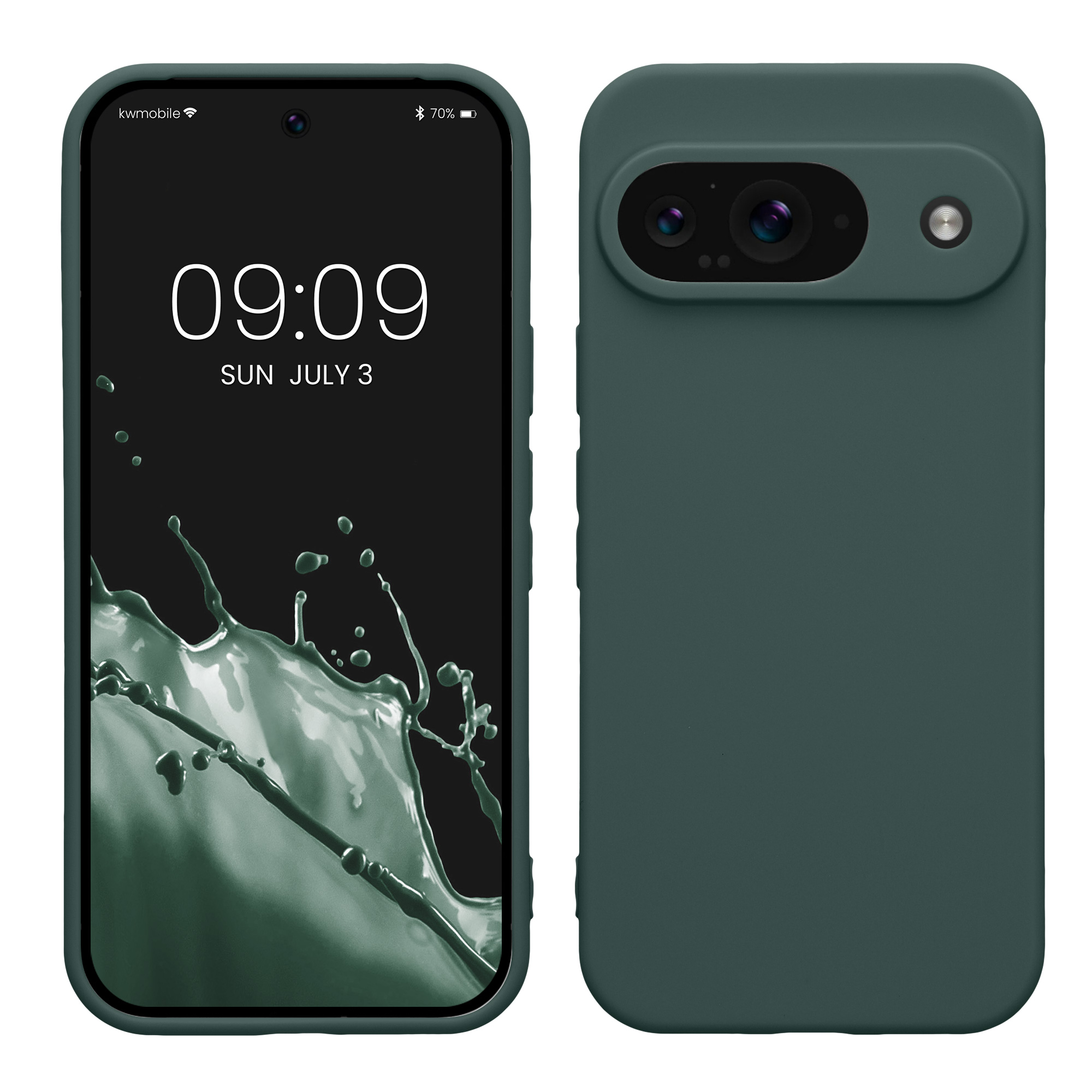 Cross selling TPU Hülle mit Kameraschutz für Google Pixel 9 in Moosgrün