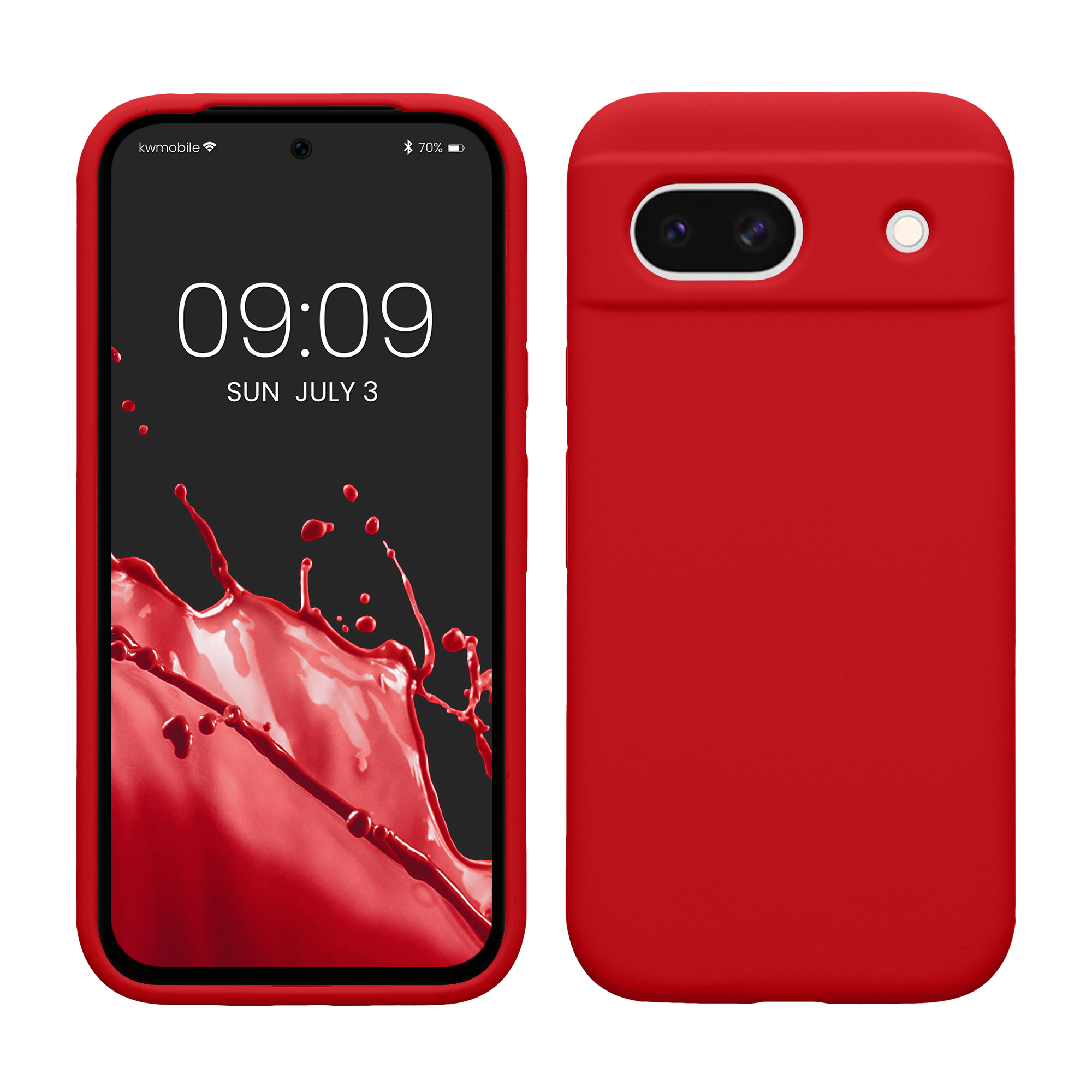 Gummierte Silikon Hülle für Google Pixel 8a in Sweet Cherry