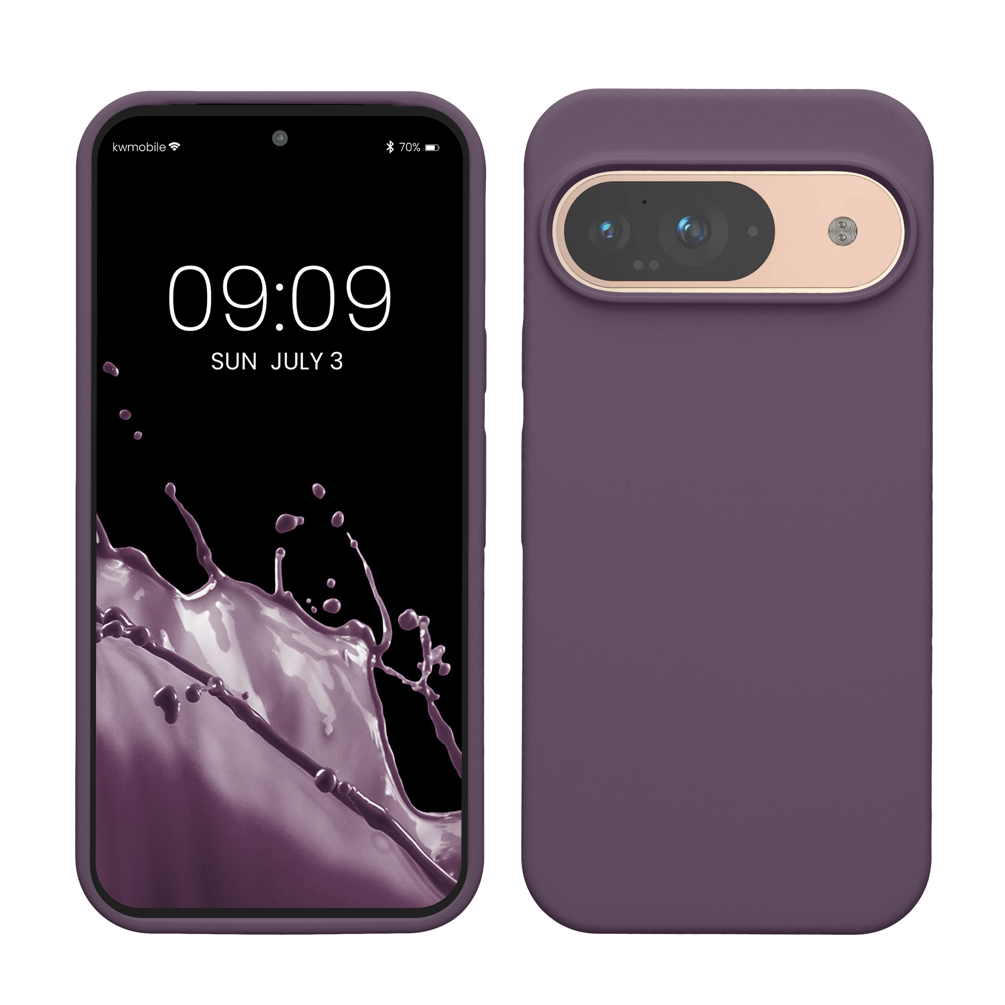 Gummierte Silikon Hülle für Google Pixel 9 / Pixel 9 Pro in Helle Iris