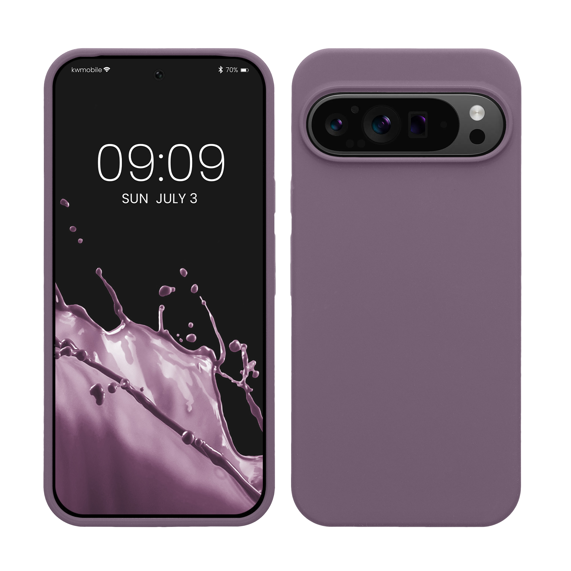 Gummierte Silikon Hülle für Google Pixel 9 Pro XL in Helle Iris