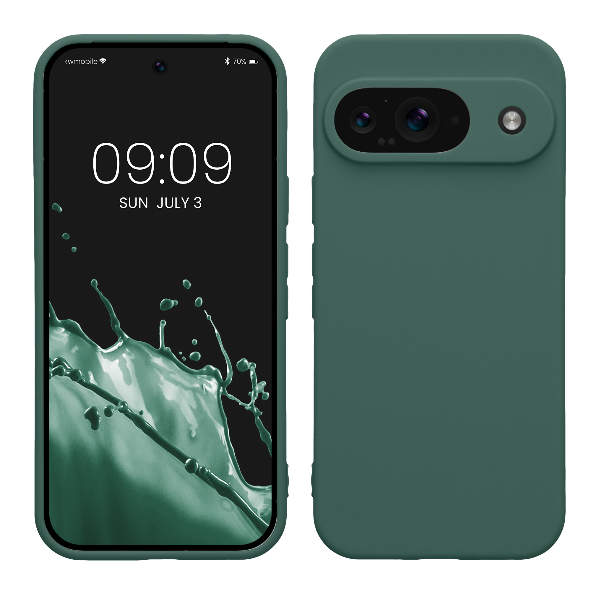 TPU Hülle mit Kameraschutz für Google Pixel 9 in Tannengrün