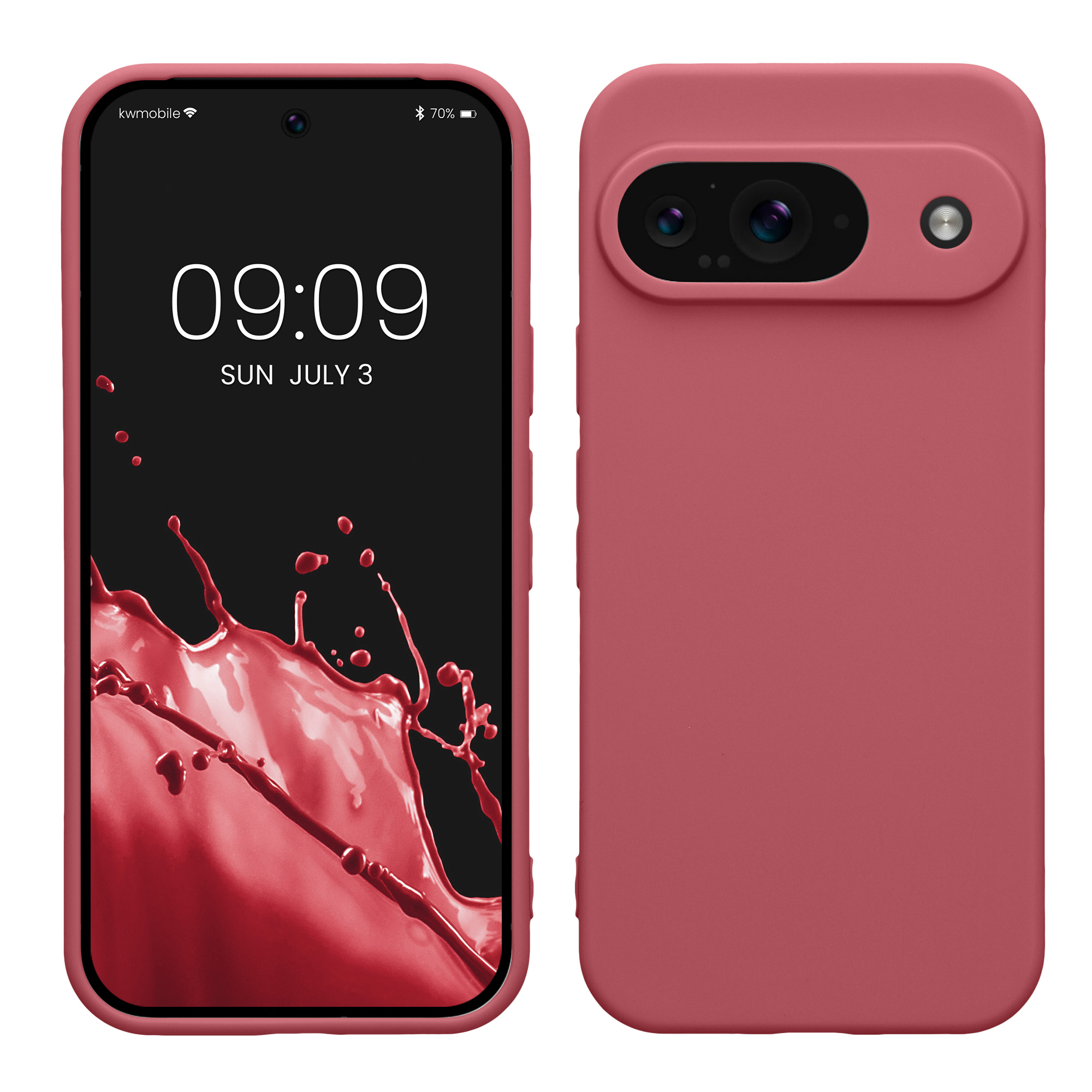 TPU Hülle mit Kameraschutz für Google Pixel 9 in Dark Rose