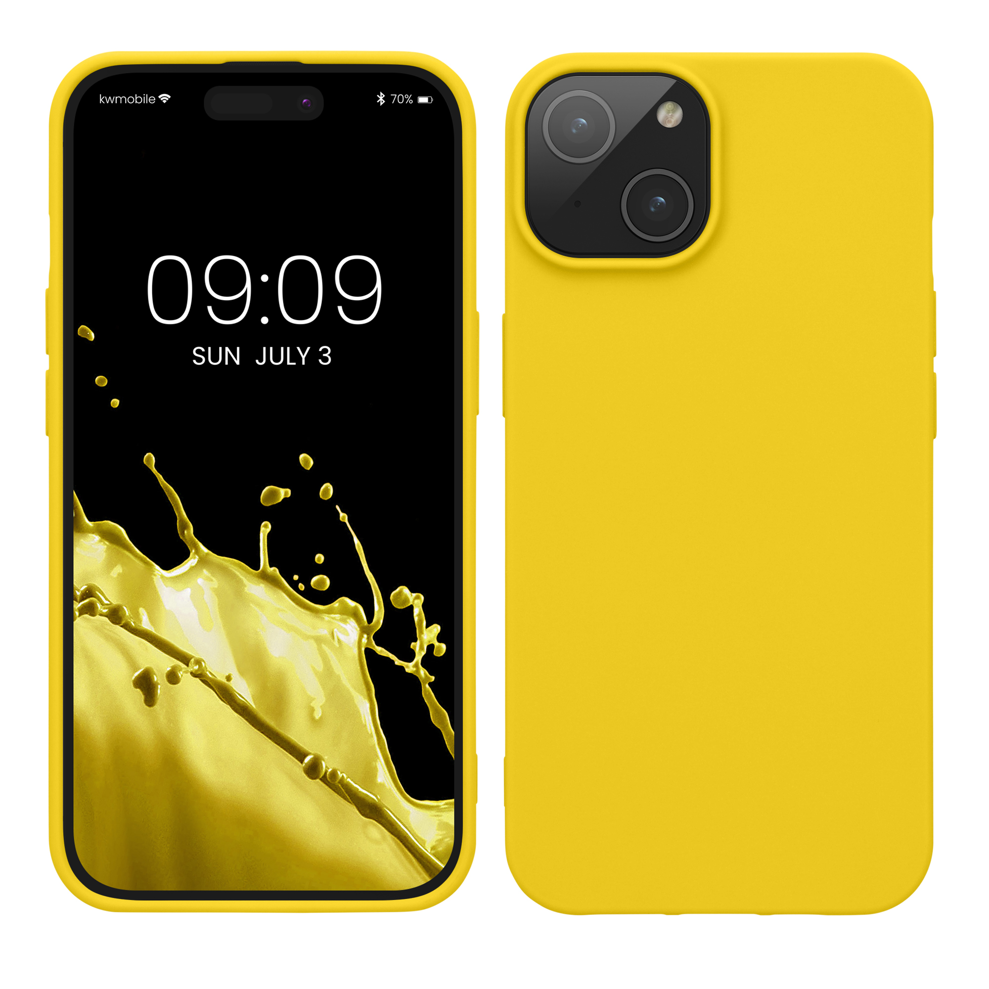 TPU Hülle für Apple iPhone 15 in Strahlend Gelb