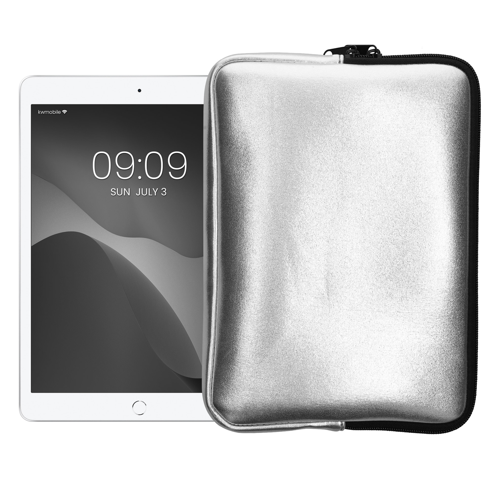 Neopren Tablet Tasche für 9,7"-11" Tablet in Silber Neopren Tablet Tasche für 9,7"-11" Tablet in Silber