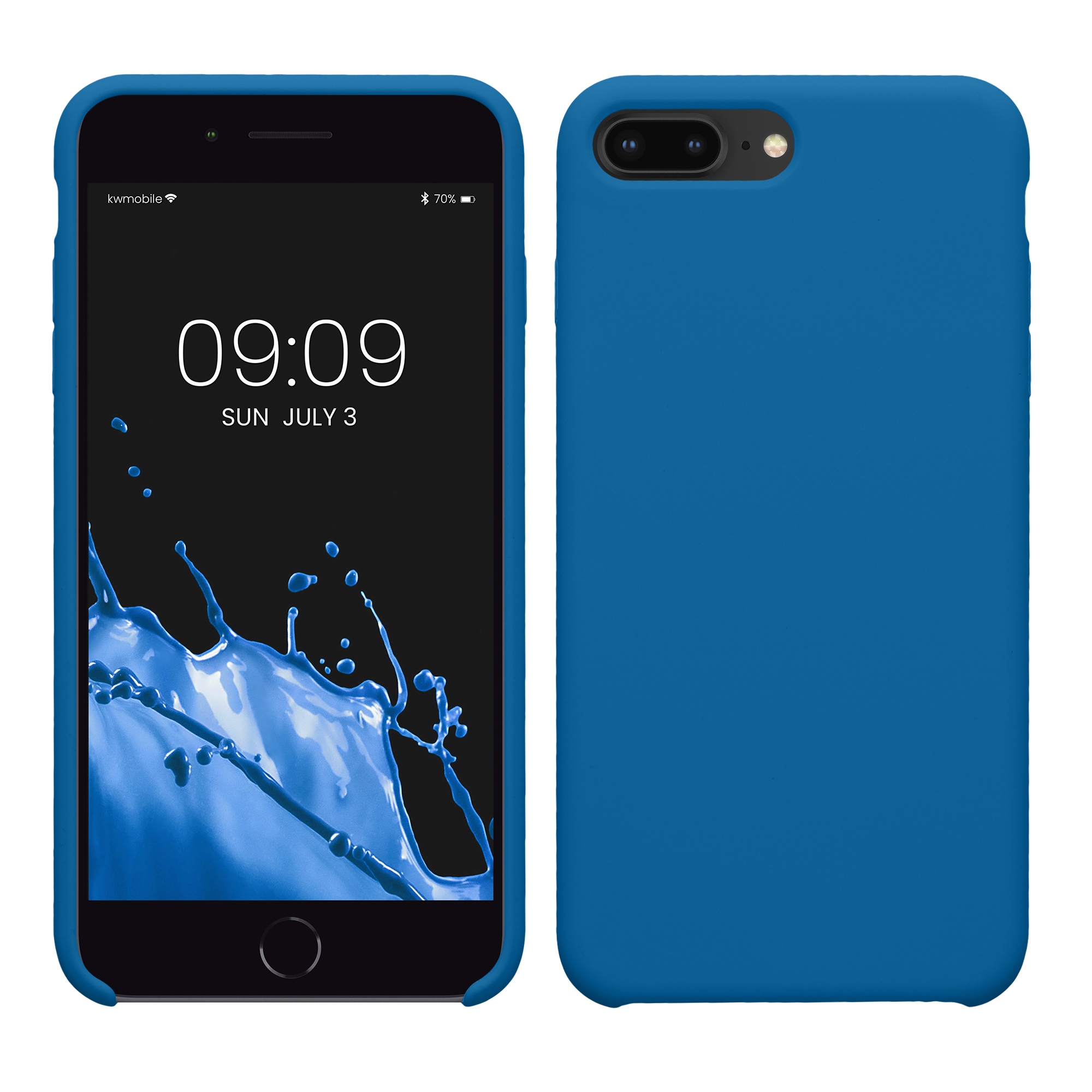 Cross selling Gummierte Silikon Hülle für Apple iPhone 7 Plus / iPhone 8 Plus in Blue Reef