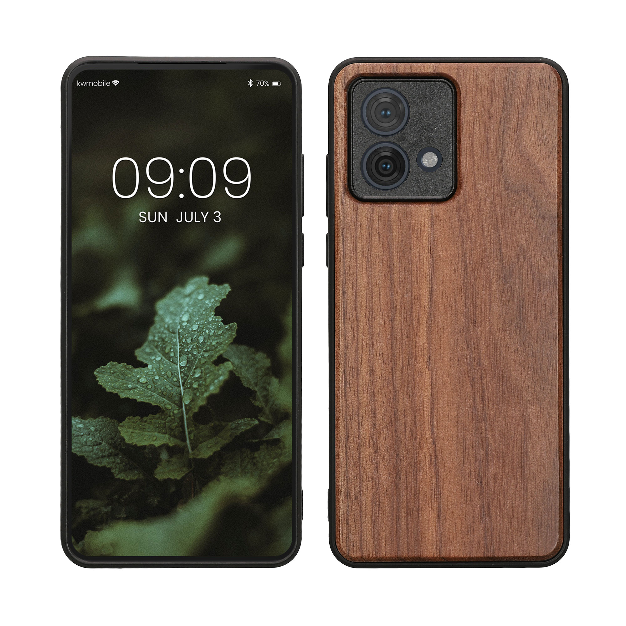 Holzhülle mit TPU Bumper für Motorola Moto G84 5G