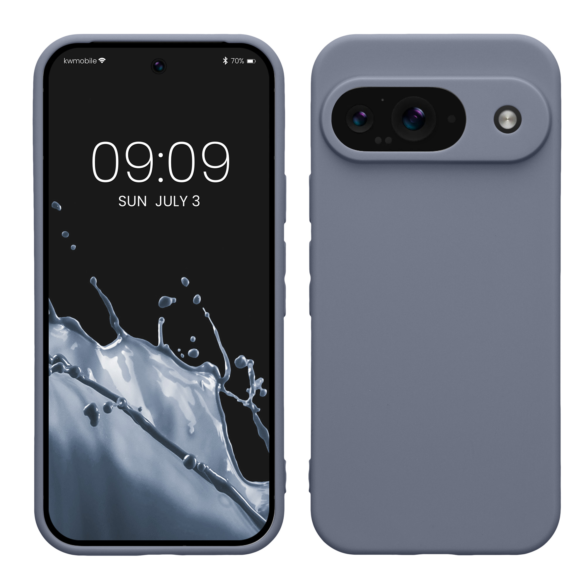 TPU Hülle mit Kameraschutz für Google Pixel 9 in Blaugrau