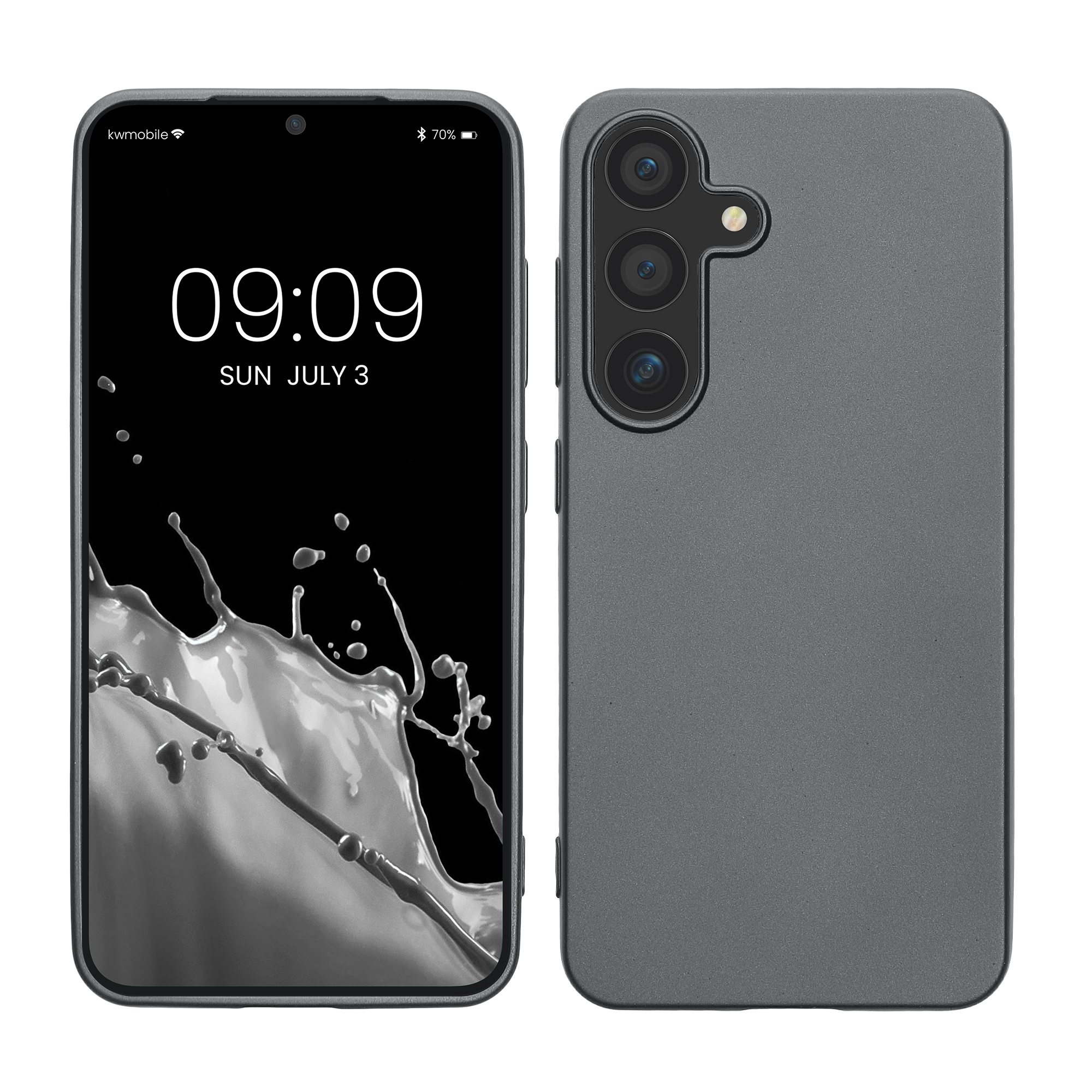 TPU Hülle für Samsung Galaxy S25 in Metallic Grau