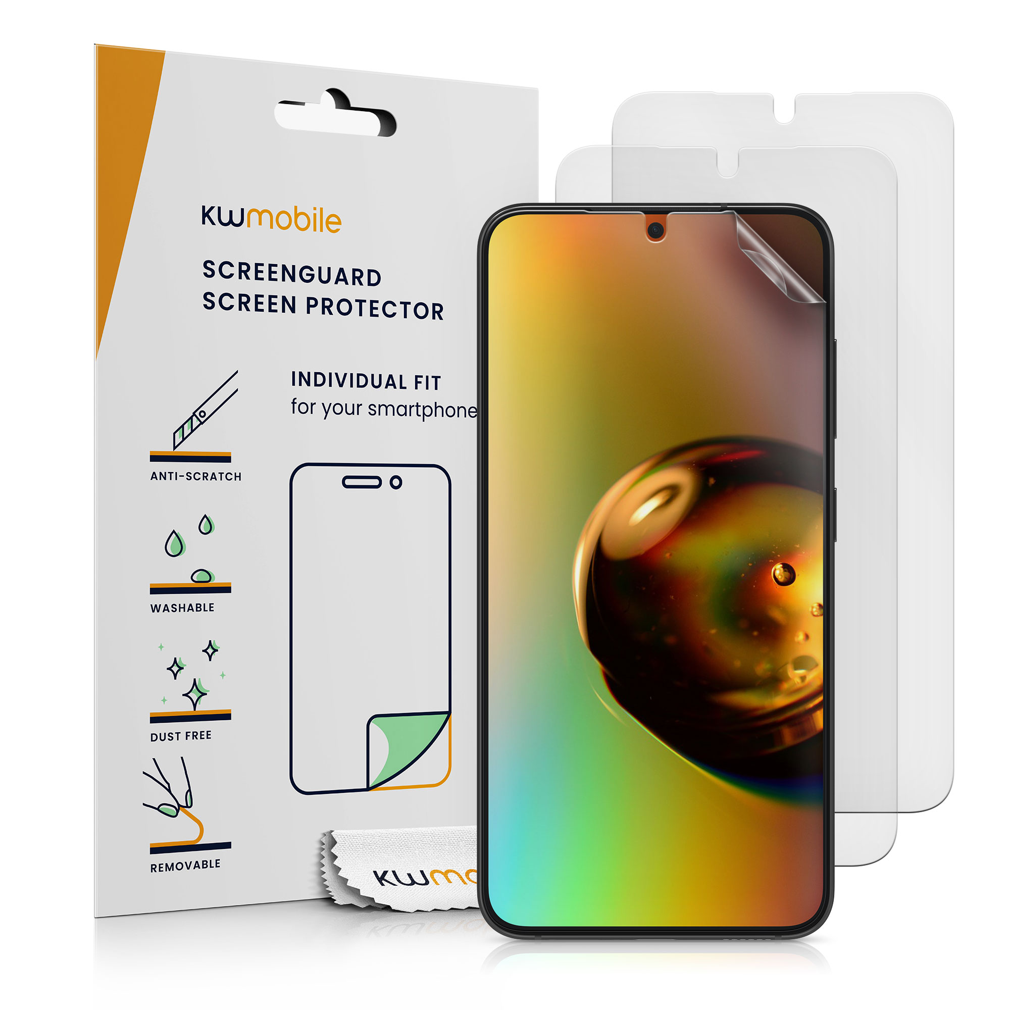 3x Displayschutzfolie matt kompatibel mit Samsung Galaxy S25