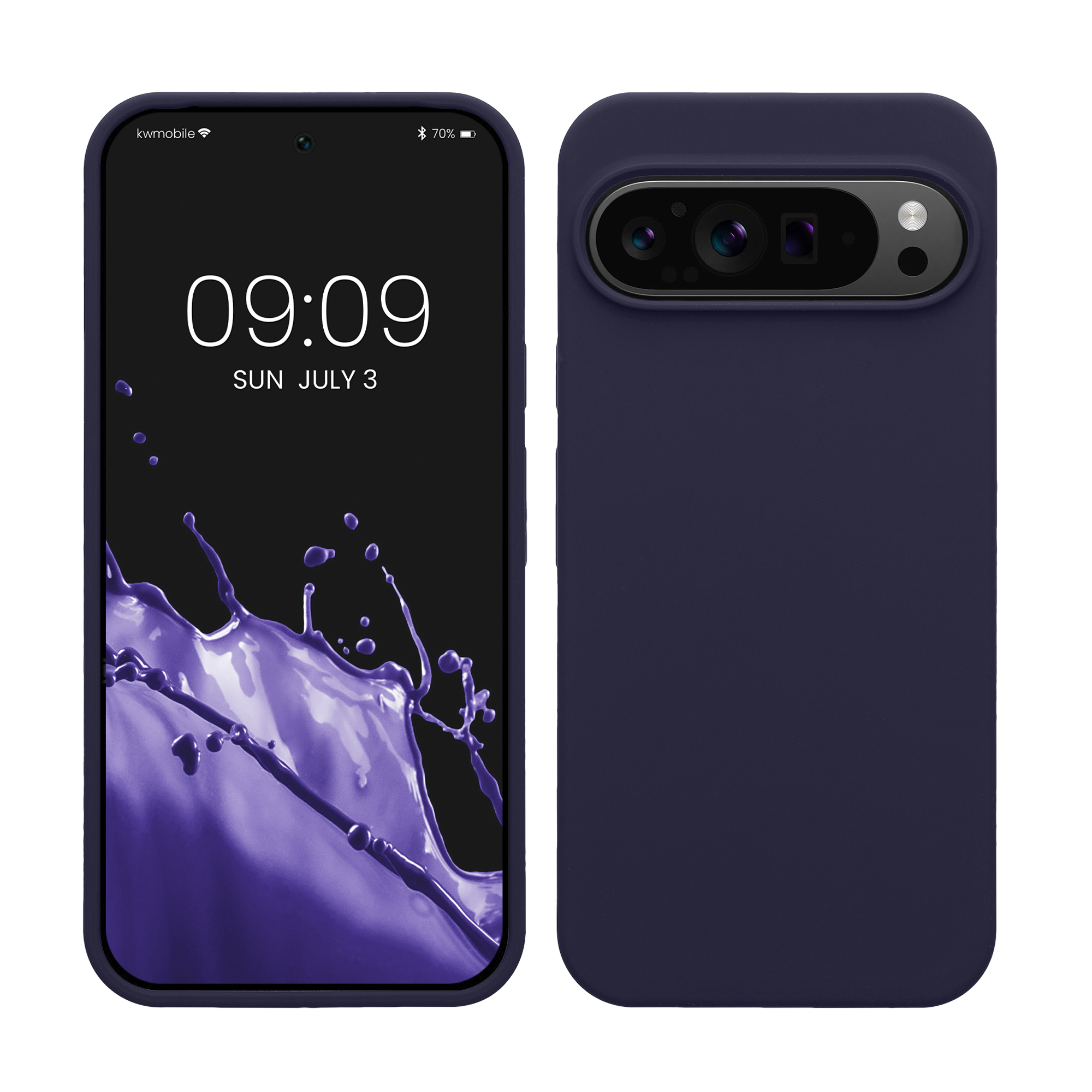 Gummierte Silikon Hülle für Google Pixel 9 Pro XL in Deep Ocean
