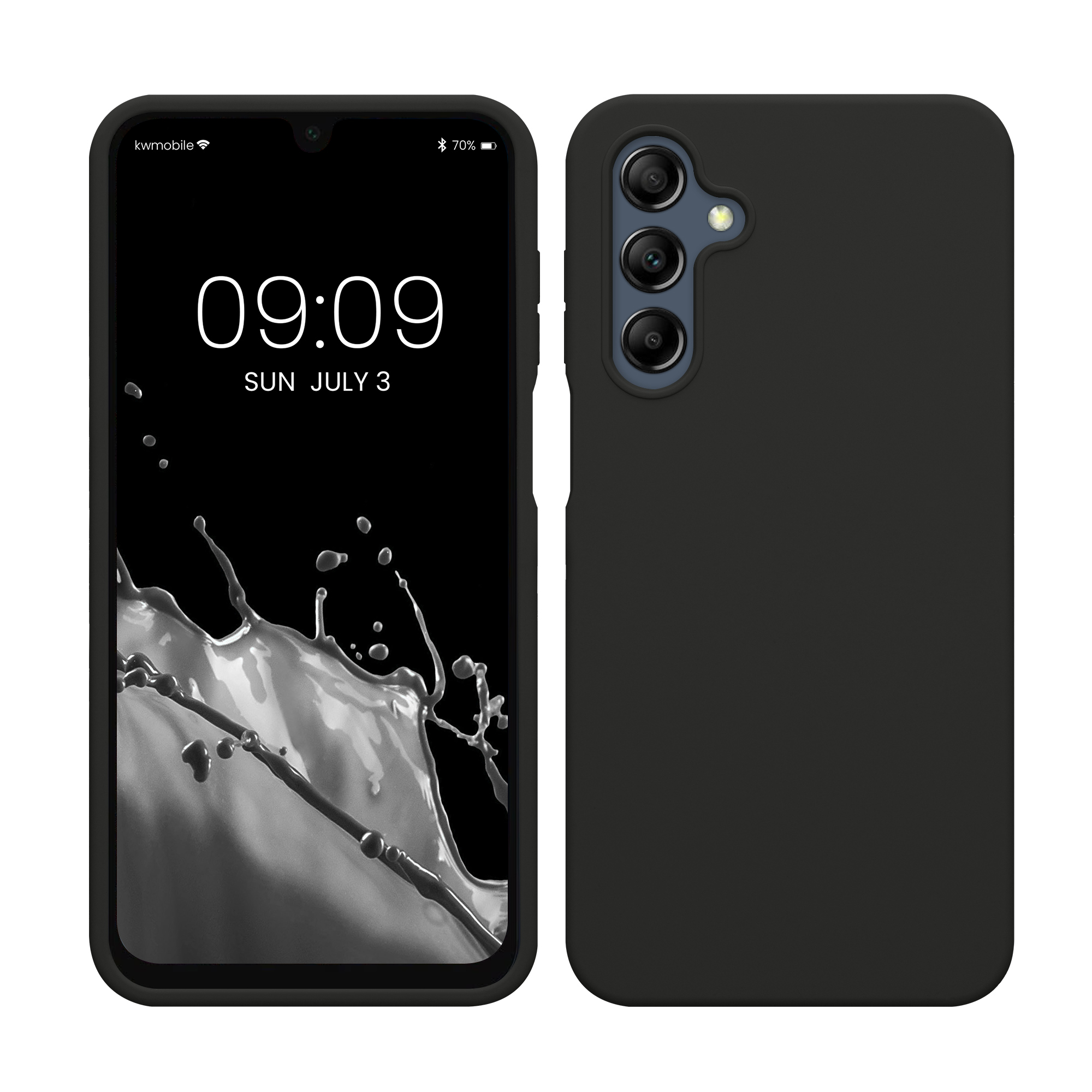 Gummierte Silikon Hülle für Samsung Galaxy A16 5G in Dunkelgrau