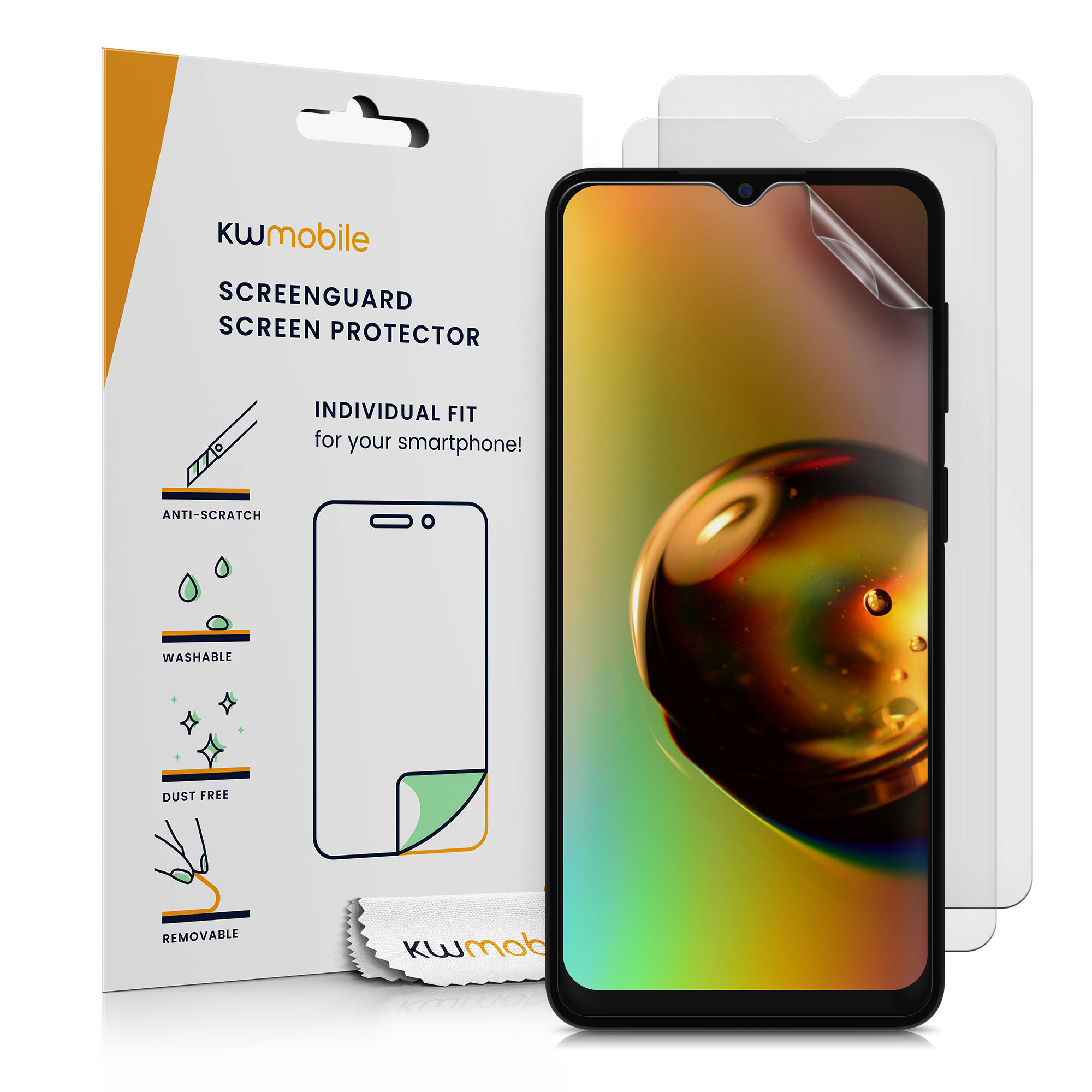 3x Displayschutzfolie matt kompatibel mit Samsung Galaxy A12
