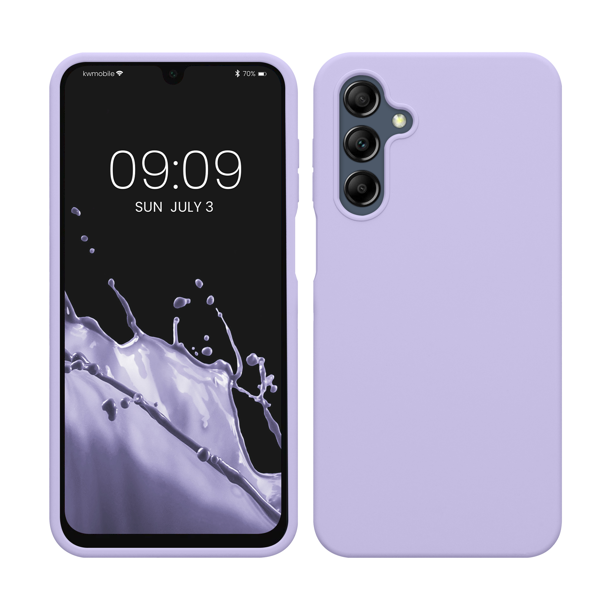 Gummierte Silikon Hülle für Samsung Galaxy A16 5G in Lavendel