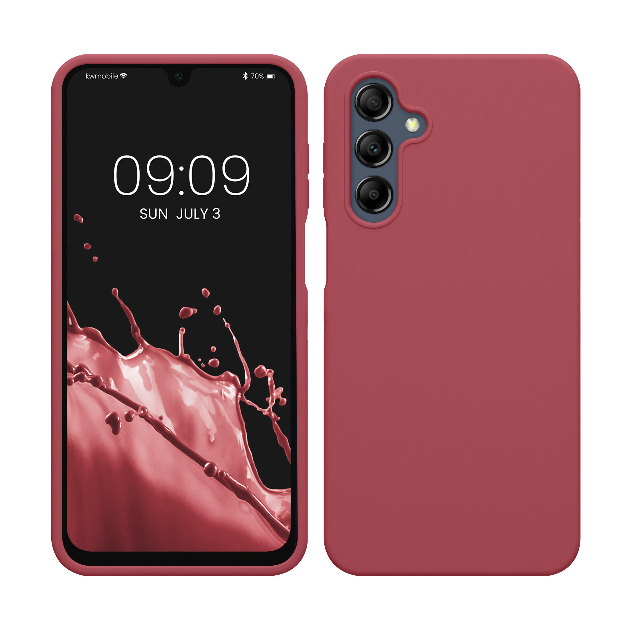 Gummierte Silikon Hülle für Samsung Galaxy A16 5G in Dark Rose