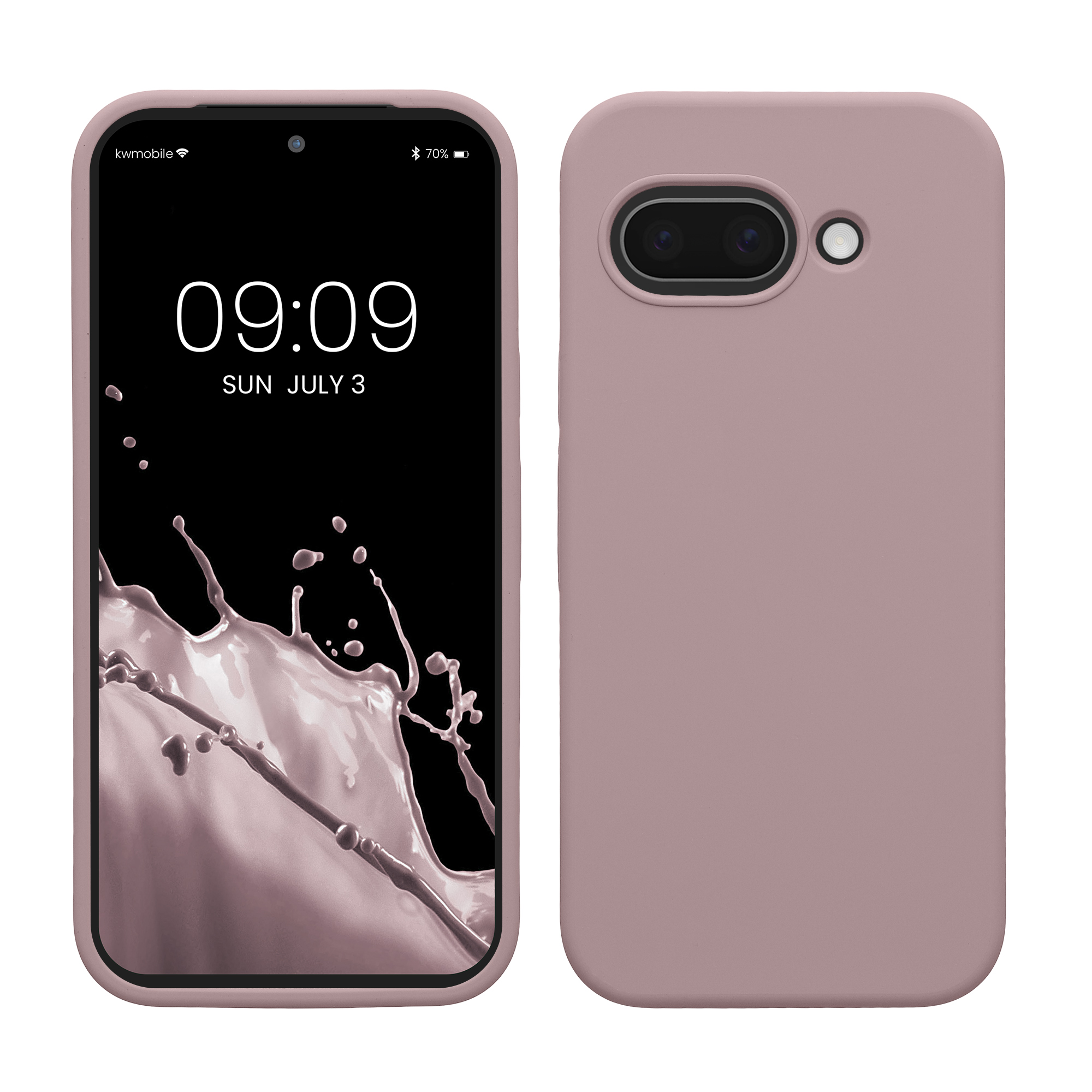 Gummierte Silikon Hülle für Google Pixel 9a in Nude Lilac