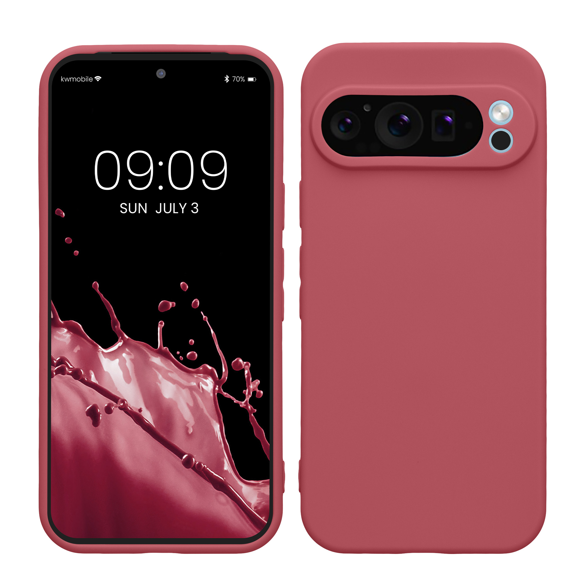 TPU Hülle mit Kameraschutz für Google Pixel 9 Pro in Dark Rose