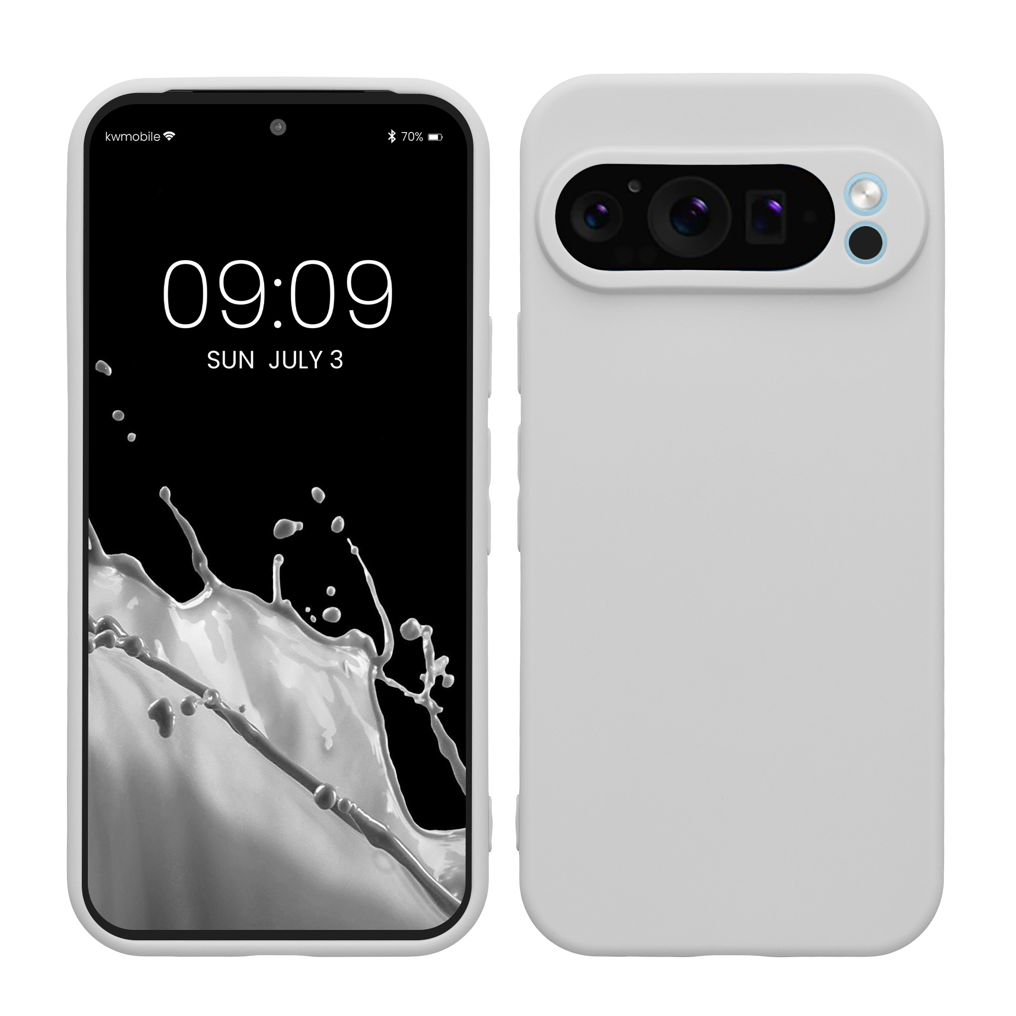 TPU Hülle mit Kameraschutz für Google Pixel 9 Pro in Weiß matt