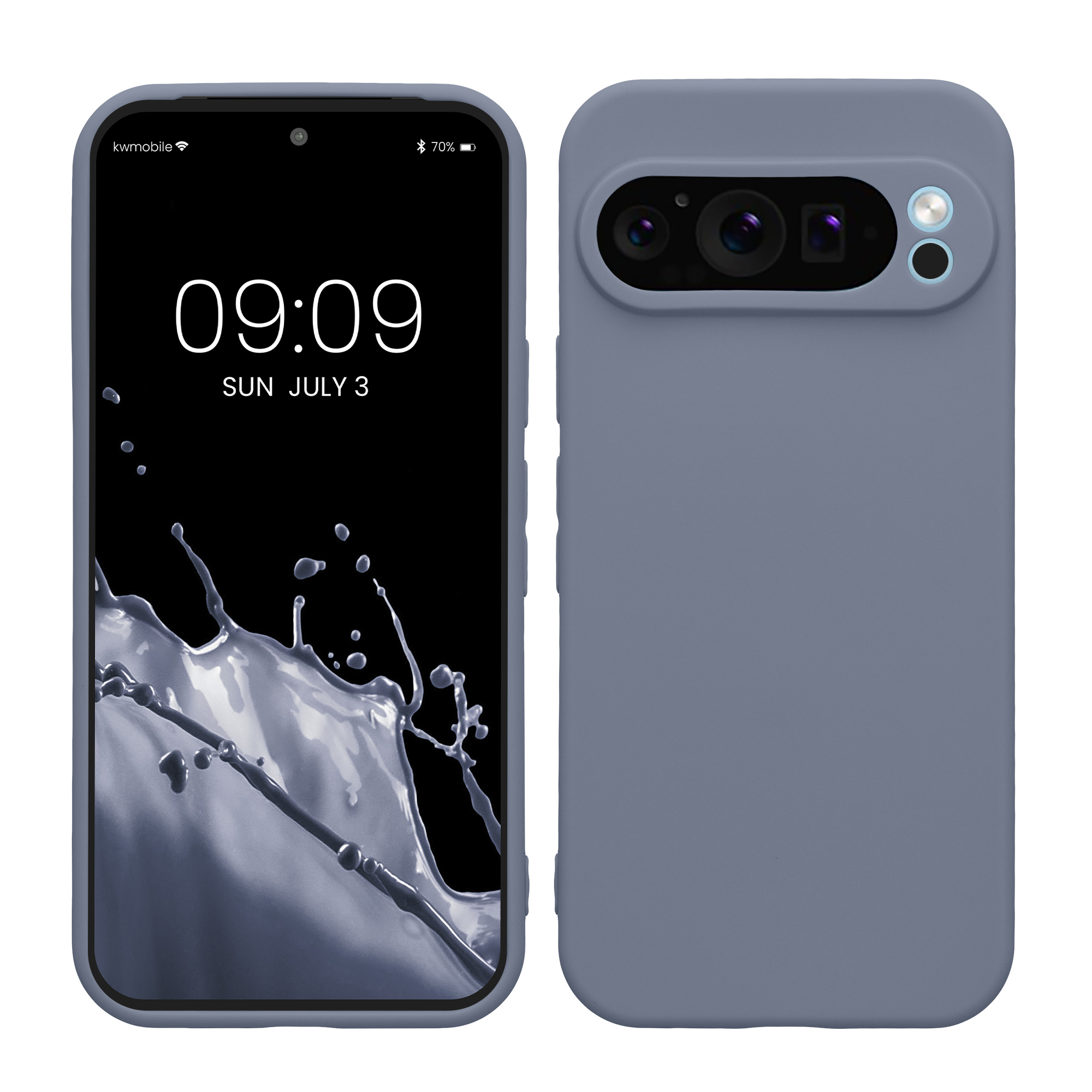 TPU Hülle mit Kameraschutz für Google Pixel 9 Pro in Blaugrau