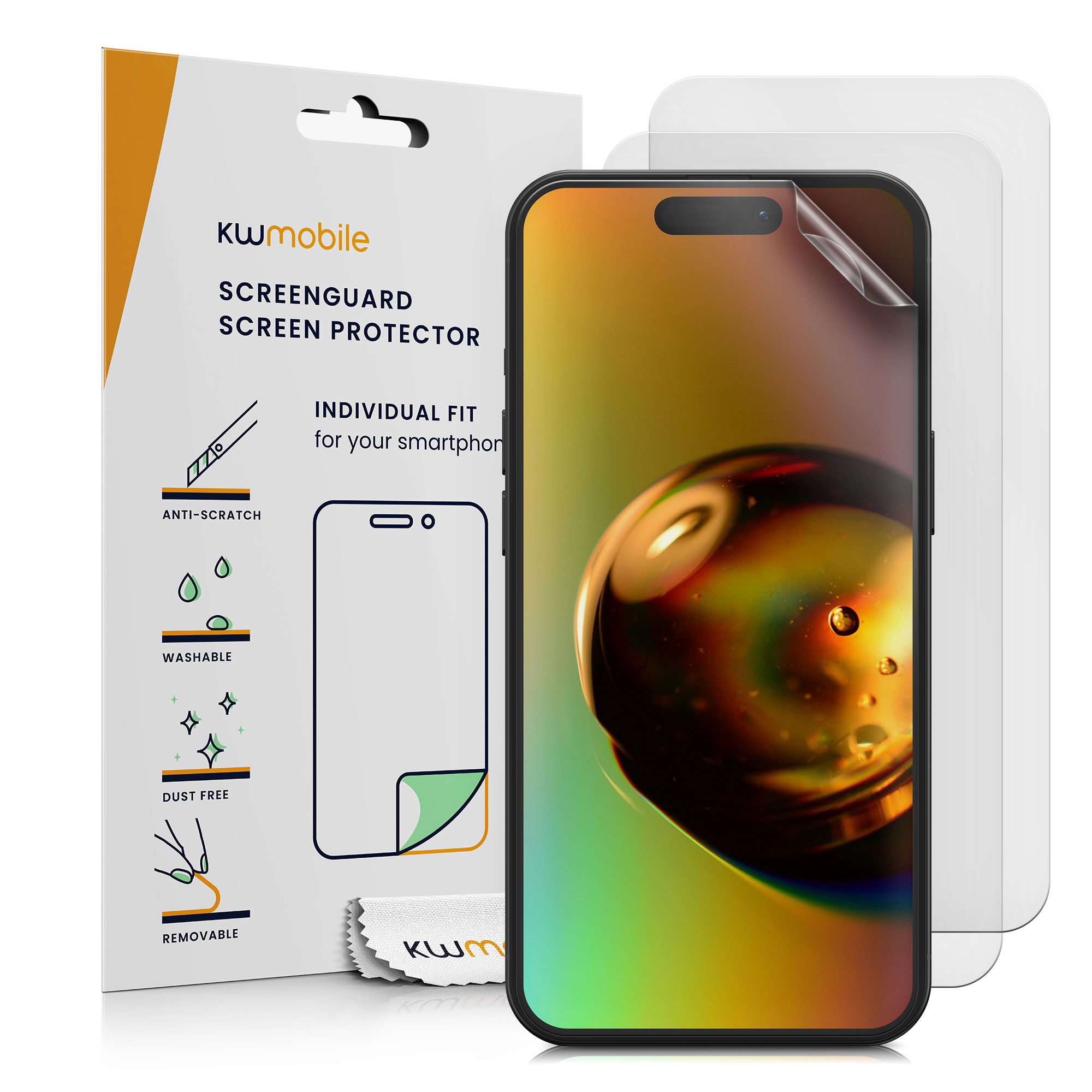 3x Displayschutzfolie matt kompatibel mit Apple iPhone 15 Pro Max