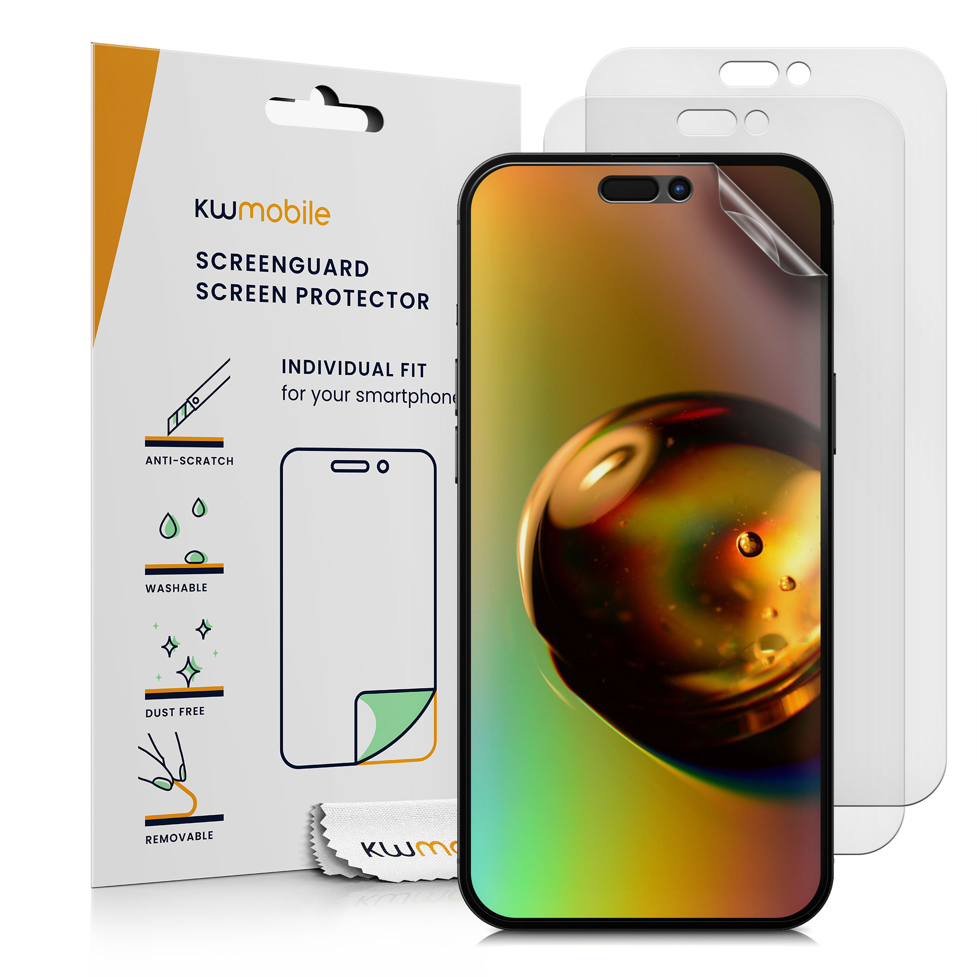 3x Displayschutzfolie matt kompatibel mit Apple iPhone 16 Plus