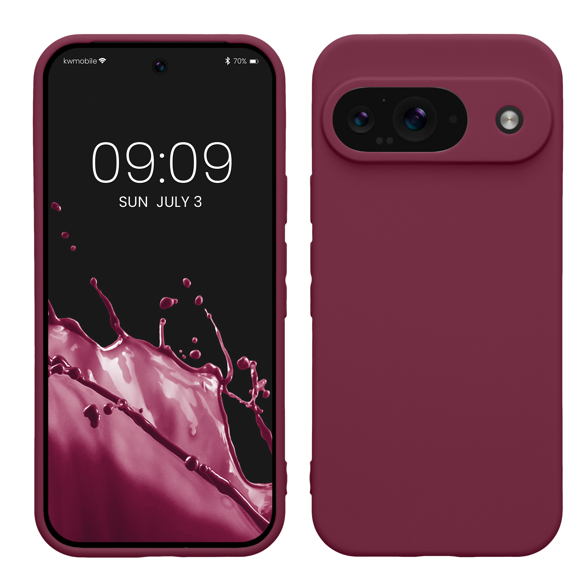TPU Hülle mit Kameraschutz für Google Pixel 9 in Magenta Lila