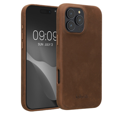 Leder Hülle kompatibel mit Apple iPhone 16 Pro Max