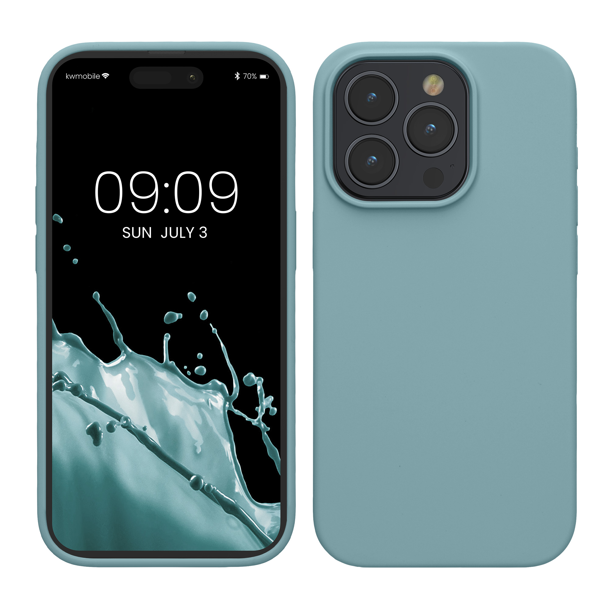 Gummierte Silikon Hülle für Apple iPhone 15 Pro Max in Antique Stone