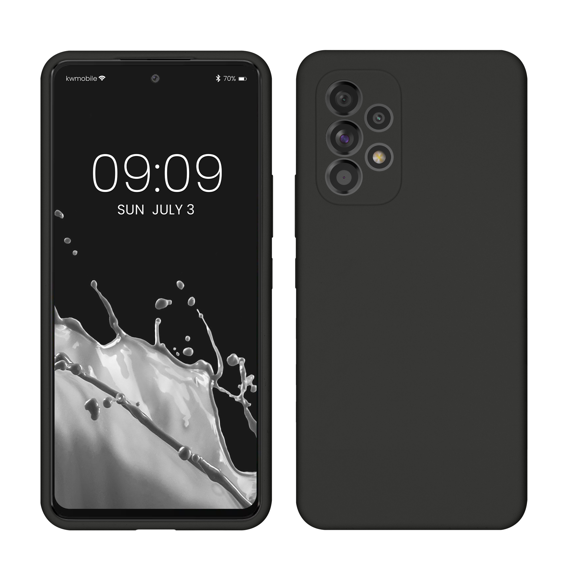 Gummierte Silikon Hülle für Samsung Galaxy A53 5G in Dunkelgrau