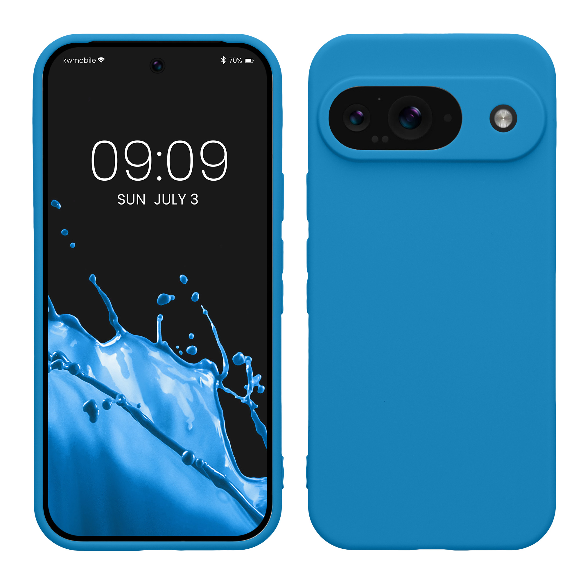 Cross selling TPU Hülle mit Kameraschutz für Google Pixel 9 in Blue Reef
