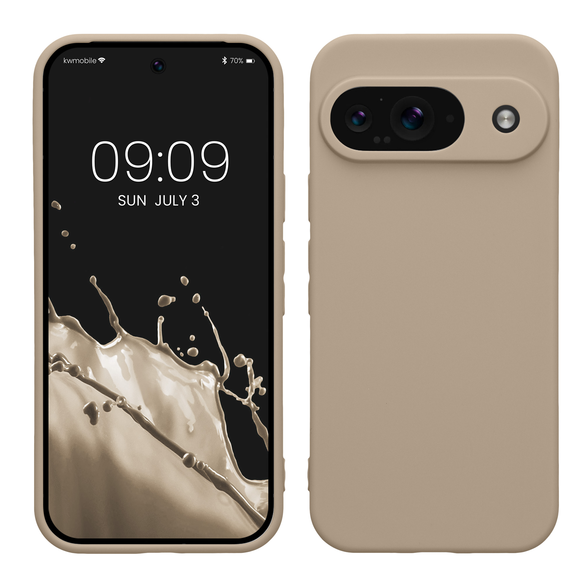 TPU Hülle mit Kameraschutz für Google Pixel 9 in Creme matt