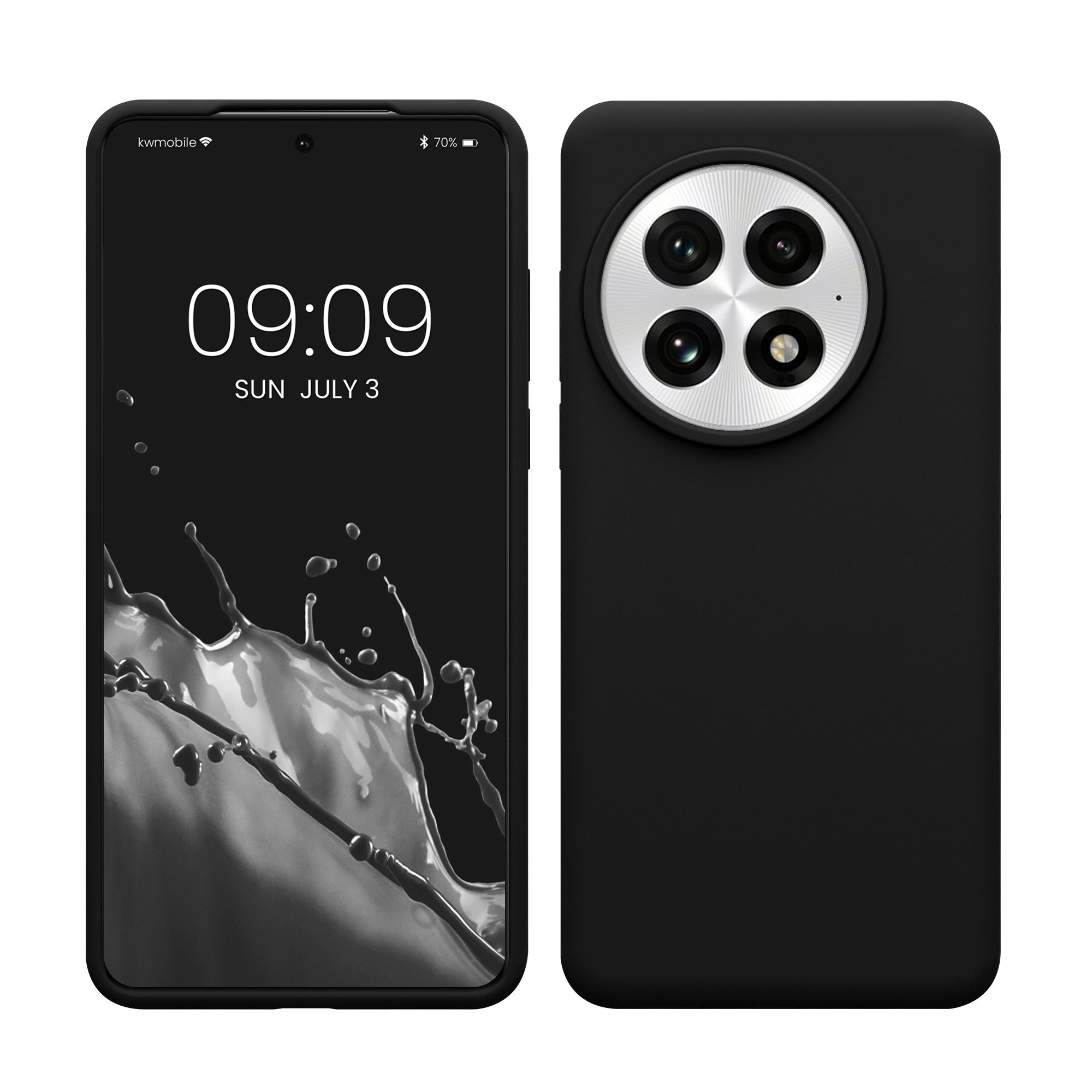 Gummierte Silikon Hülle für OnePlus 13 in Schwarz