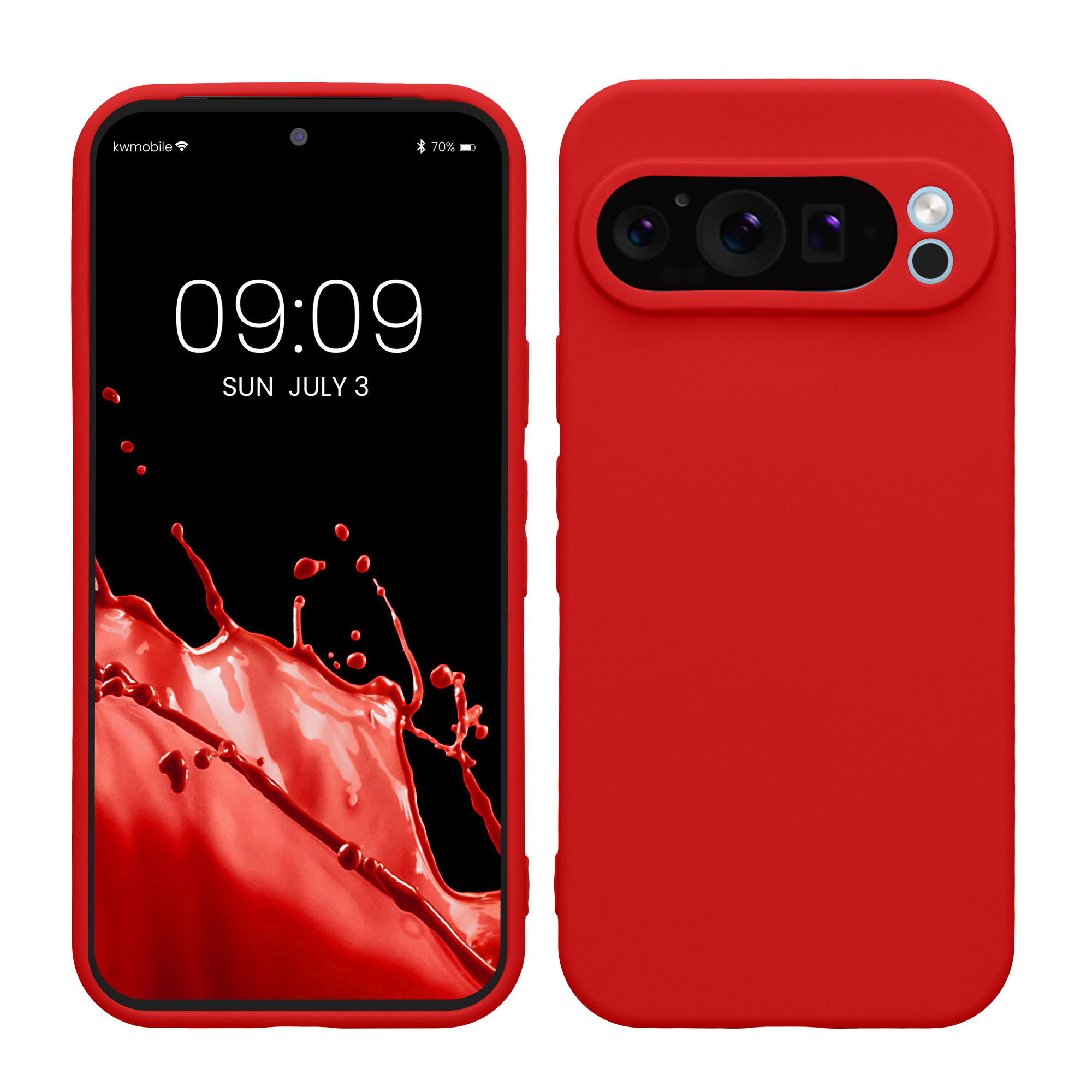 TPU Hülle mit Kameraschutz für Google Pixel 9 Pro in Klassisch Rot