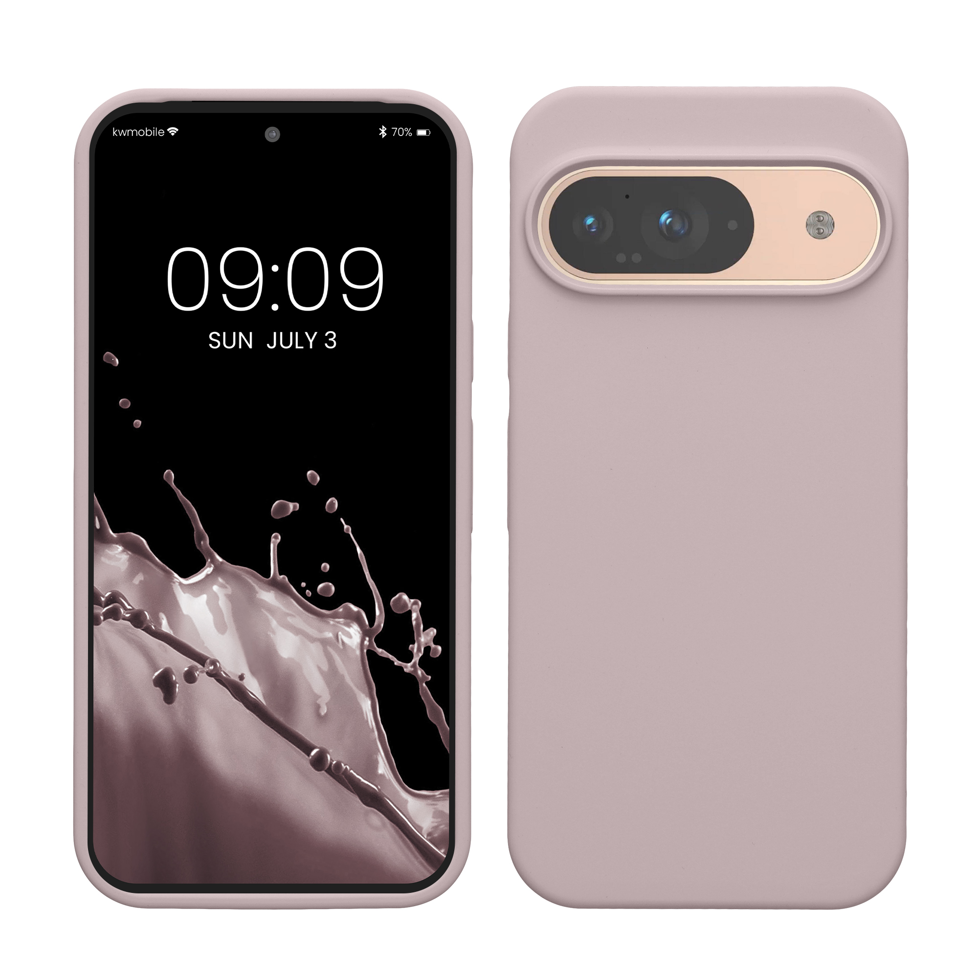 Gummierte Silikon Hülle für Google Pixel 9 / Pixel 9 Pro in Purple Cloud